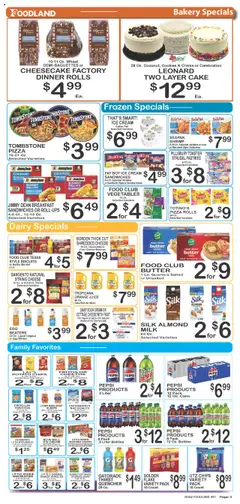 Preview of Foodland weekly ads valid from 21.10.2025 | Page: 3 | Products: Bakery, Chips, Sausage, Muffin