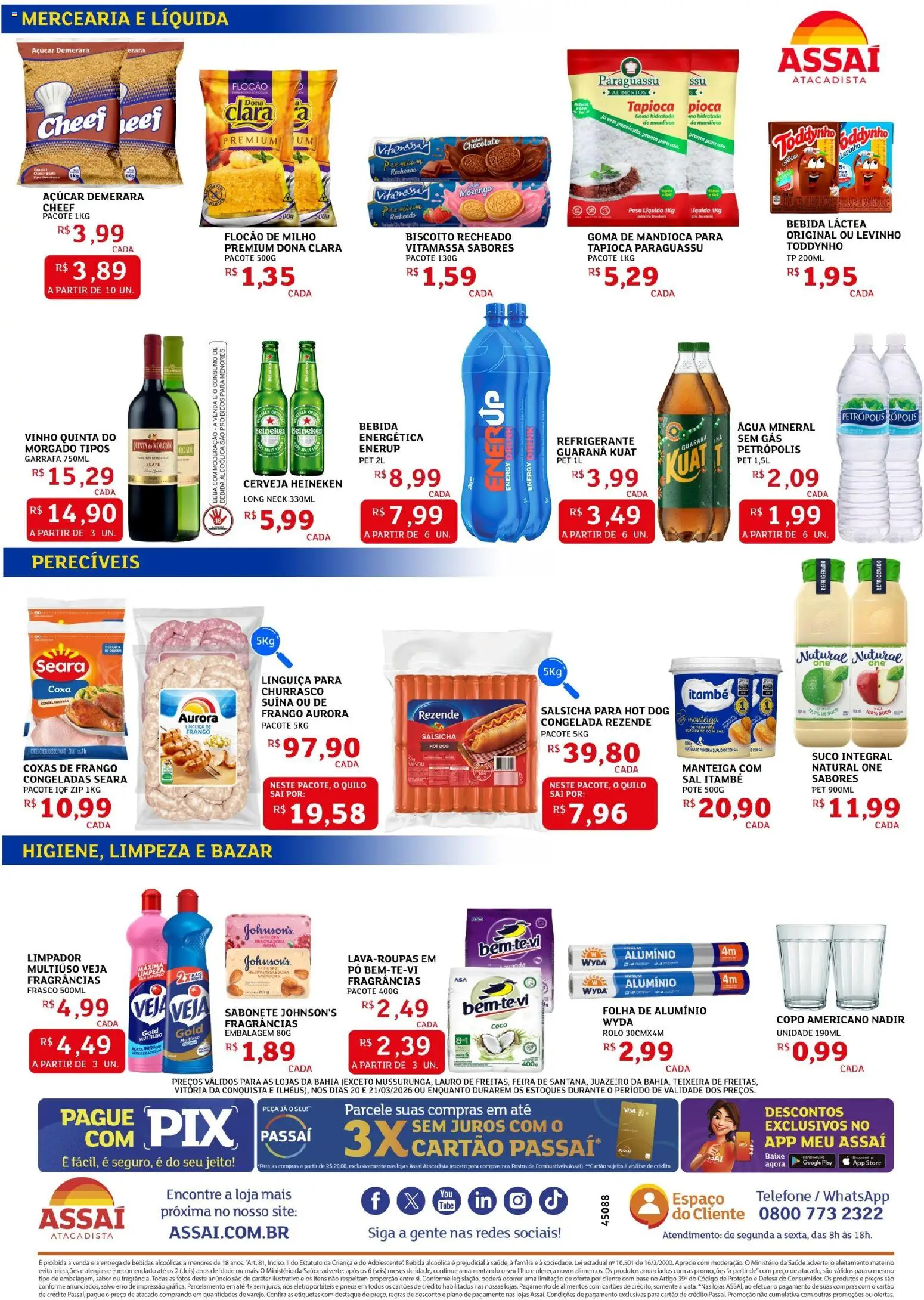 Assaí Atacadista Folheto - válido de 20.03.2026 | Página: 2 | Produtos: Guaraná, Vinho, Açúcar, Refrigerante