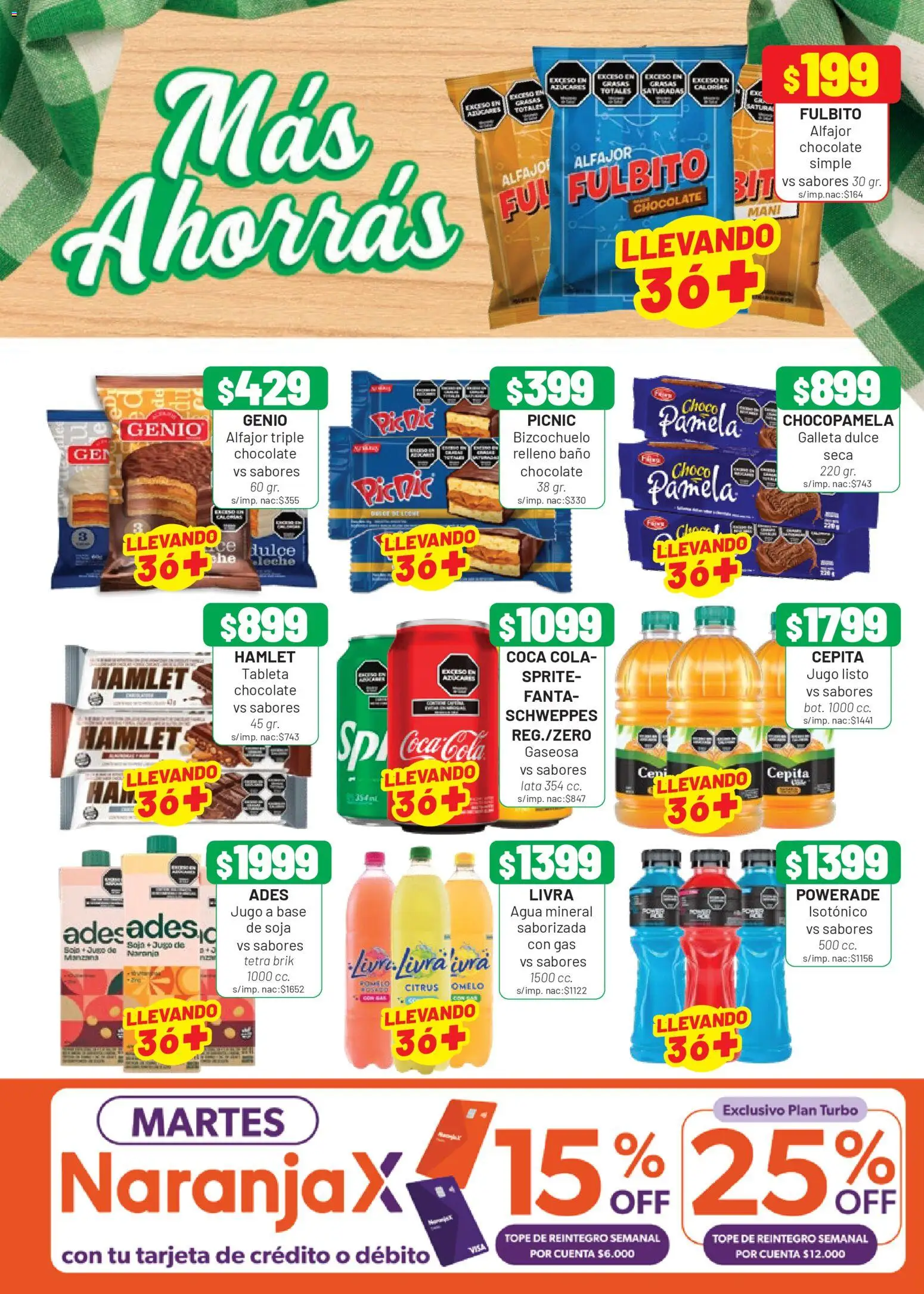 Almacor catálogo │ válido desde el 19.03.2026 | Página: 5 | Productos: Tableta, Agua, Chocolate, Alfajor