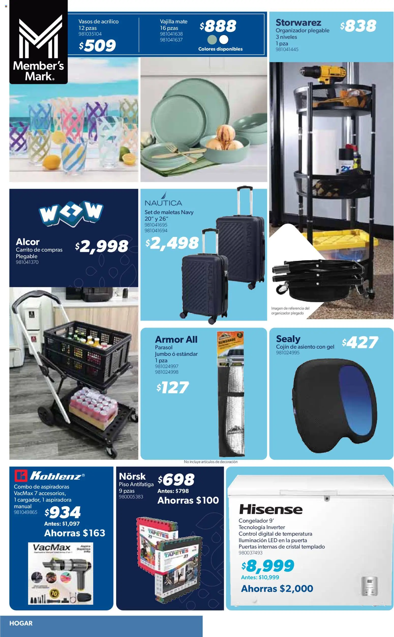 Nuevas ofertas de Sam's Club válidas en toda la República Mexicana desde el 03.03.2026. ¡Encuentra las mejores ofertas en Sam's Club catálogo! | Página: 22 | Productos: Congelador, Aspiradora, Mate, Vasos