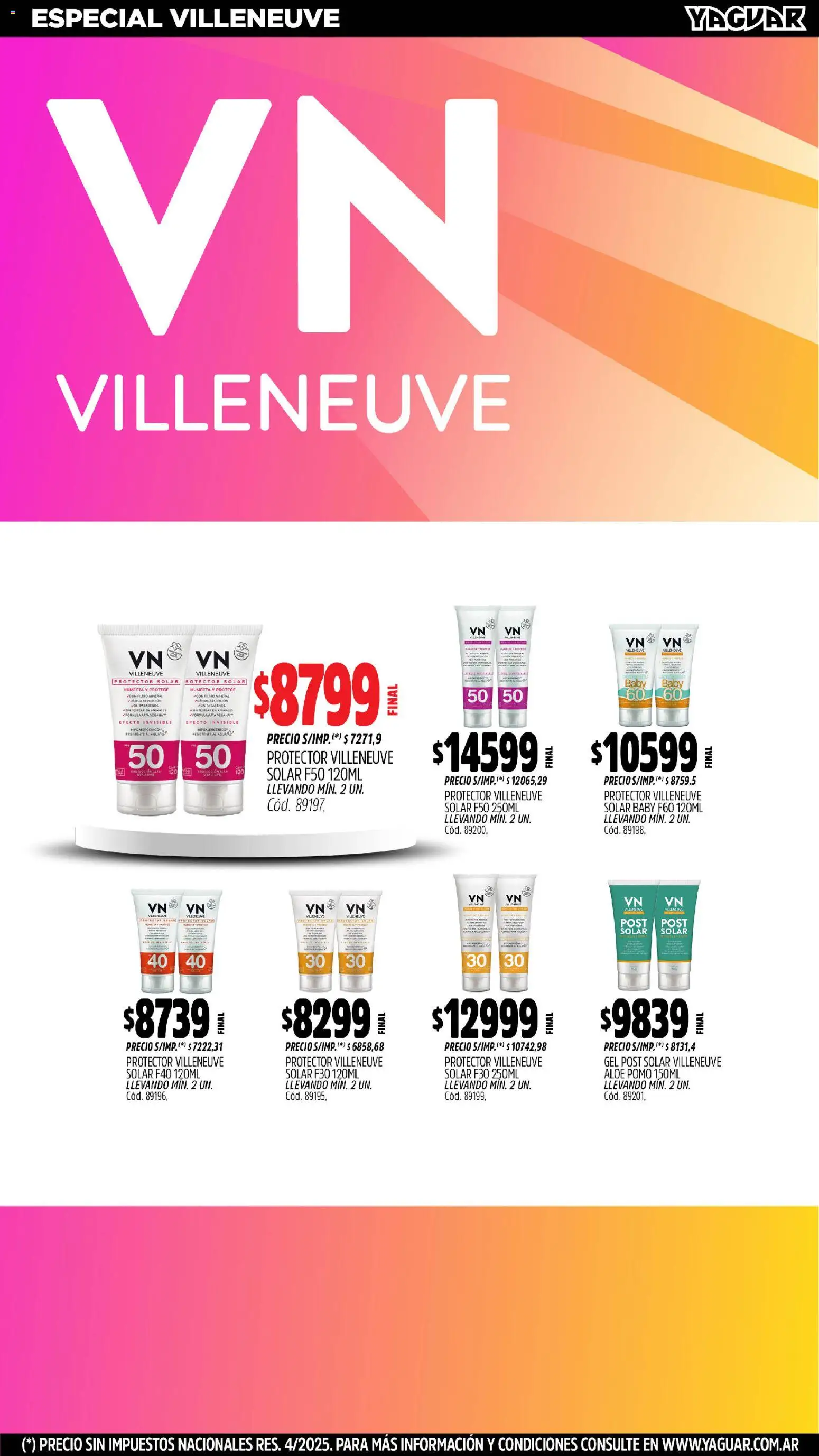 Yaguar - Parque Avellaneda │ válido desde el 03.11.2025 | Página: 25 | Productos: Protector solar, Agua