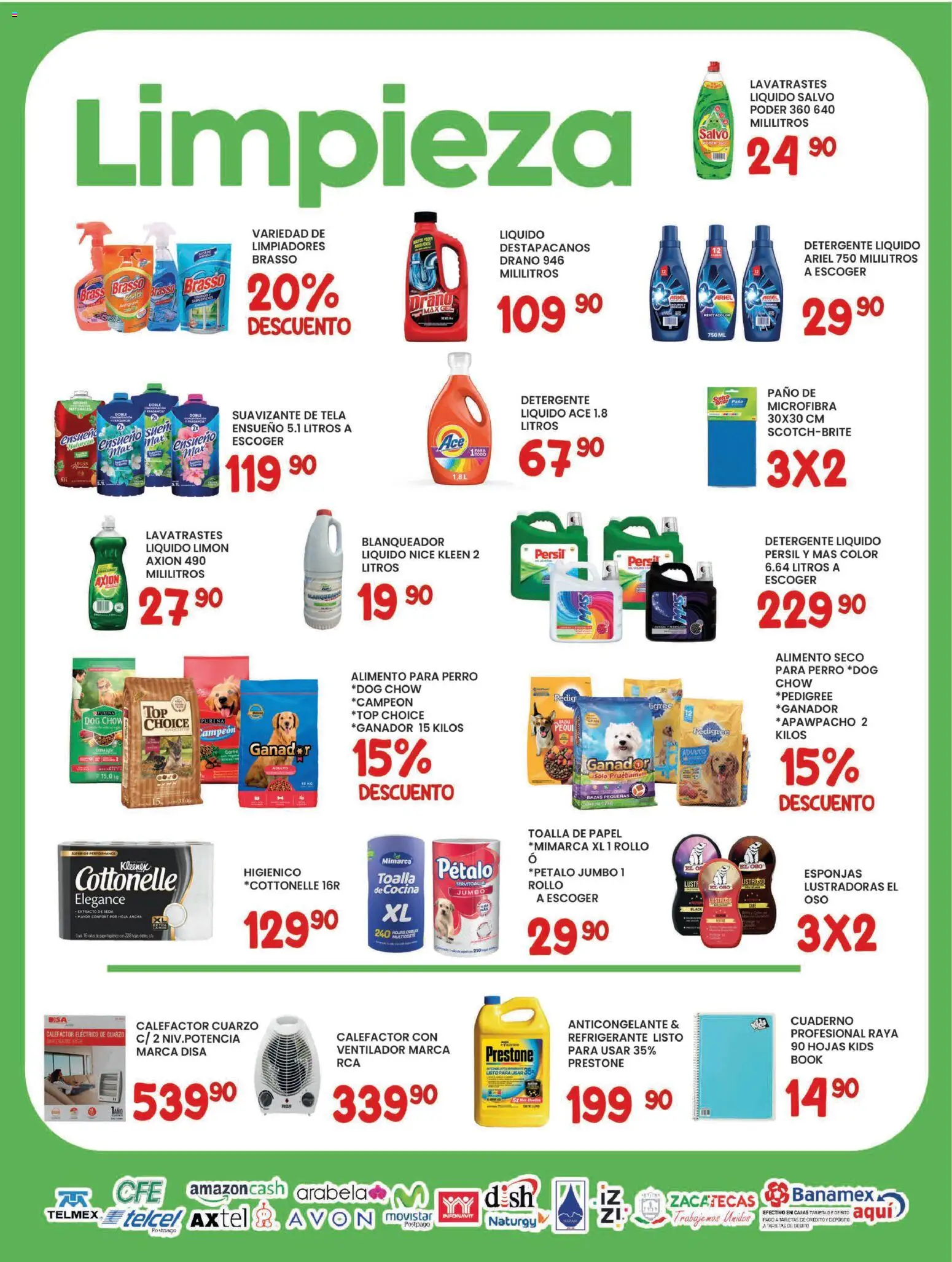 Nuevas ofertas de Alsuper válidas en toda la República Mexicana desde el 20.01.2026. ¡Encuentra las mejores ofertas en Alsuper folleto Zacatecas! | Página: 5 | Productos: Detergente, Limón, Destapacaños, Notebook