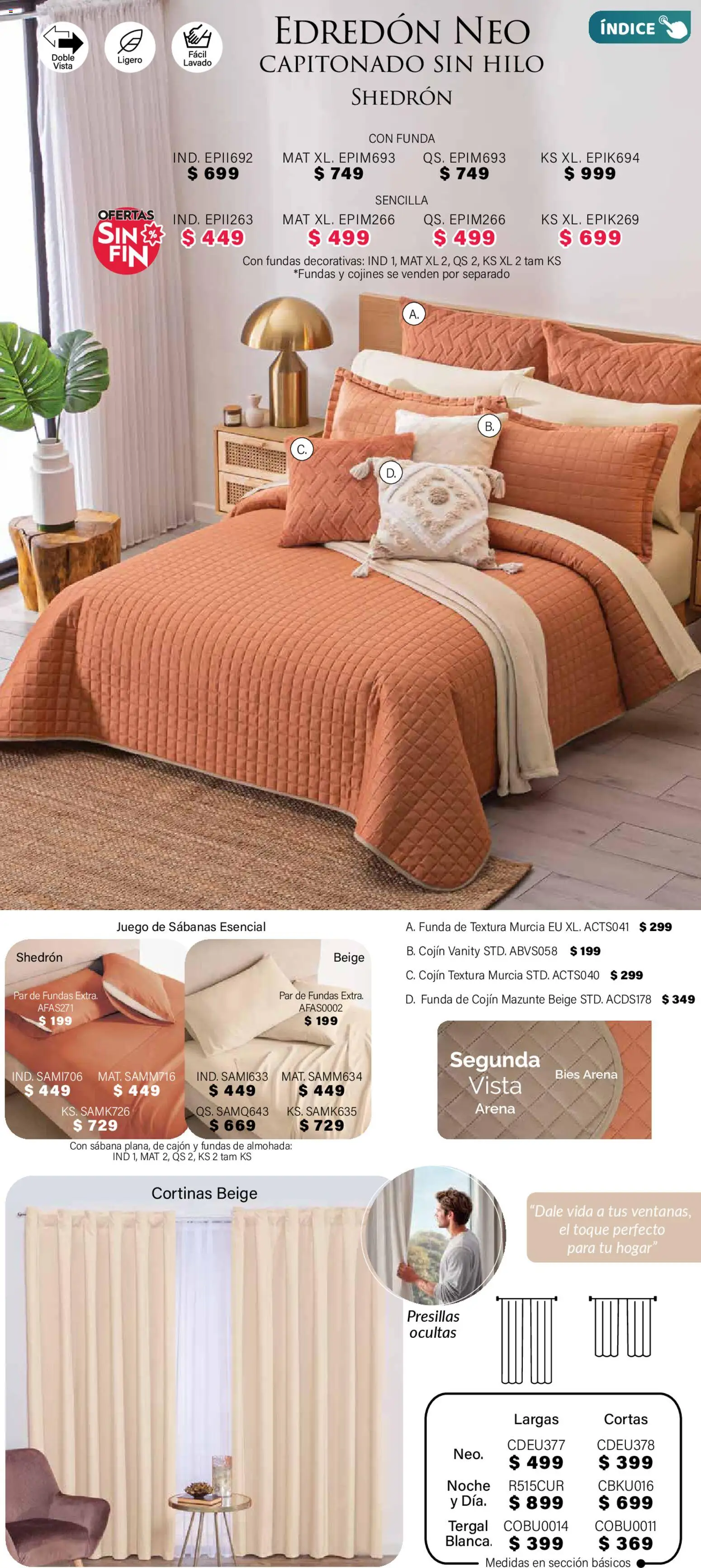 Nuevas ofertas de Colchas Concord válidas en toda la República Mexicana desde el 01.11.2025. ¡Encuentra las mejores ofertas en Colchas Concord Buen Fin! | Página: 14 | Productos: Funda, Almohada, Sabanas, Cortinas