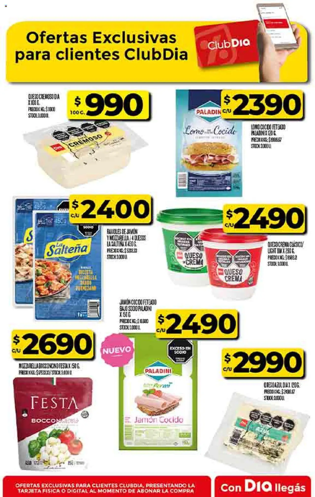 Supermercado DIA Ofertas - Salta y Jujuy │ válido desde el 20.08.2025 | Página: 39 | Productos: Jamón cocido, Queso, Ravioles, Crema