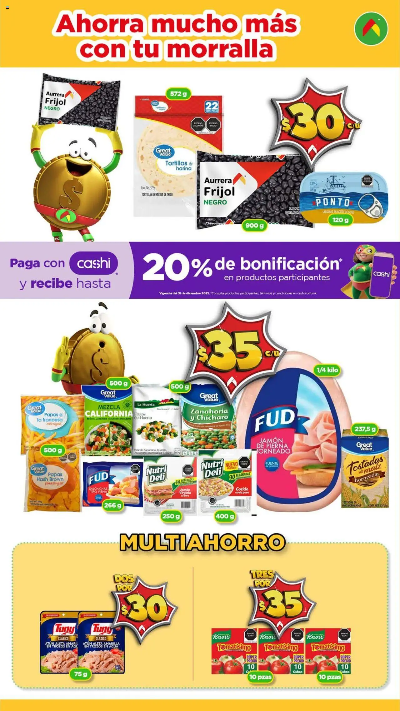 Nuevas ofertas de Bodega Aurrerá válidas en toda la República Mexicana desde el 17.09.2025. ¡Encuentra las mejores ofertas en Bodega Aurrerá - Folleto Morralla! | Página: 7 | Productos: Maíz, Aceite, Cerdo, Zanahoria