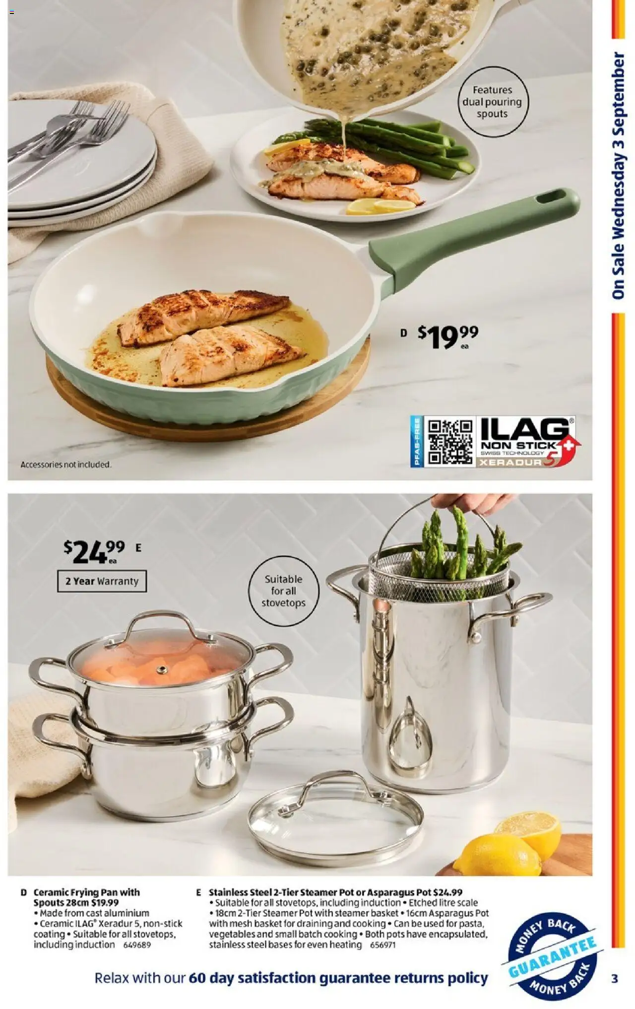 Aldi catalogue - valid from 03.09.2025 | Page: 3 | Products: Basket, Pot, Vegetables, Scale