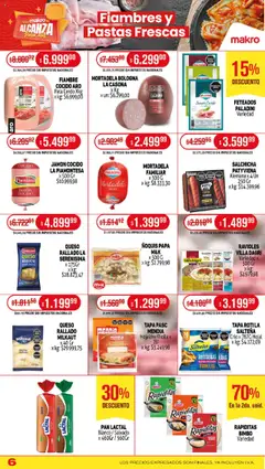 Makro ofertas │ válido desde el 14.08.2025 | Página: 6 | Productos: Mortadela, Ravioles, Ñoquis, Cerdo