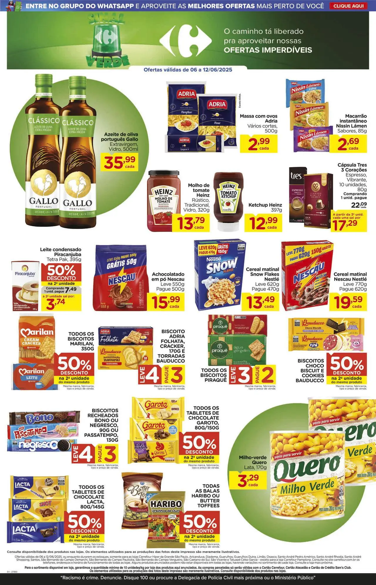 Carrefour Folheto - válido de 06.06.2025 | Página: 6 | Produtos: Leite, Ovos, Ketchup, Sal