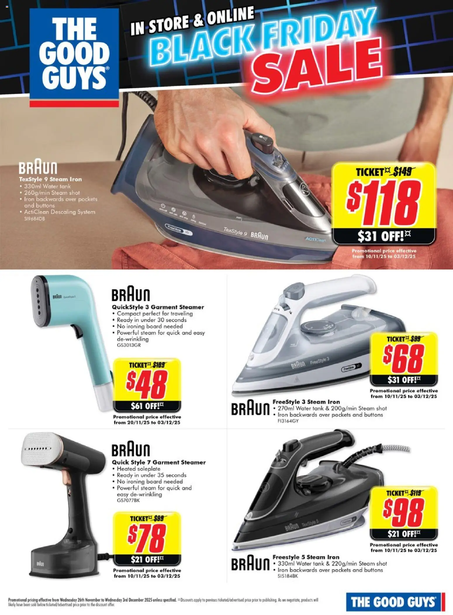 The Good Guys catalogue - valid from 26.11.2025 | Page: 4 | Products: Water, Iron
