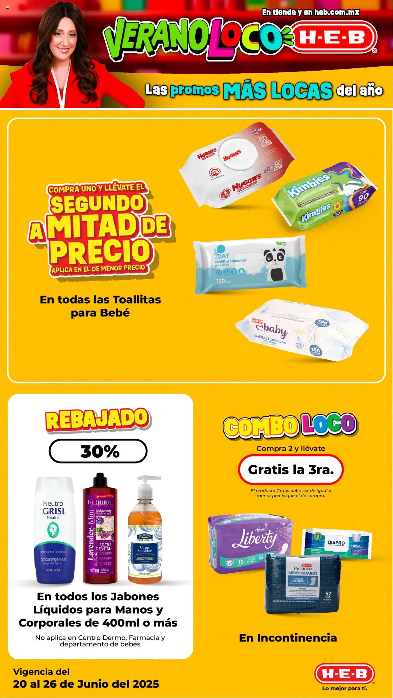 Nuevas ofertas de H-E-B válidas en toda la República Mexicana desde el 20.06.2025. ¡Encuentra las mejores ofertas en H-E-B folleto! | Página: 5 | Productos: Toallitas húmedas, Jabón