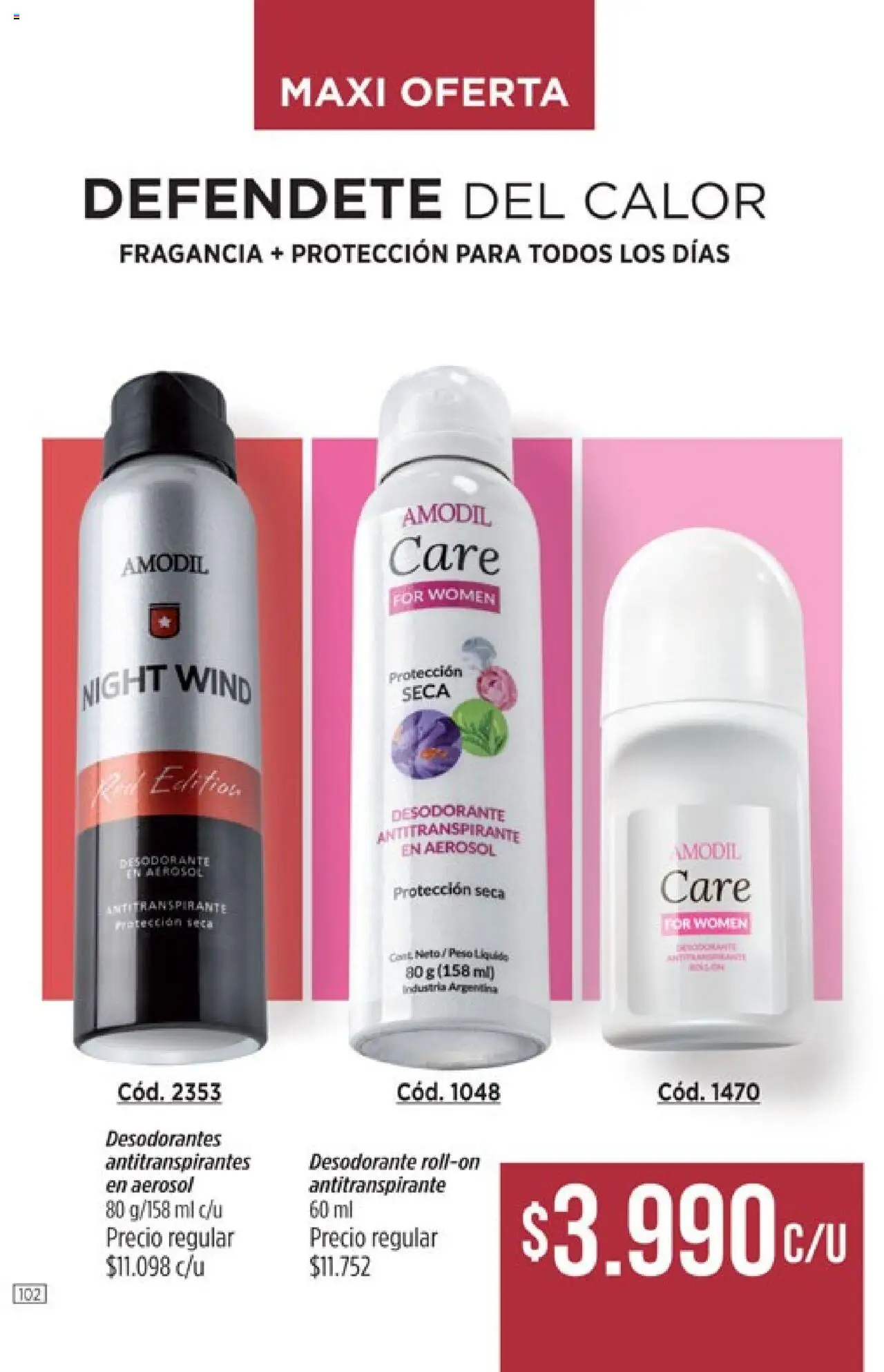 Catálogo Amodil Campaña 16 │ válido desde el 01.10.2025 | Página: 102 | Productos: Peso, Fragancia, Desodorante, Antitranspirante