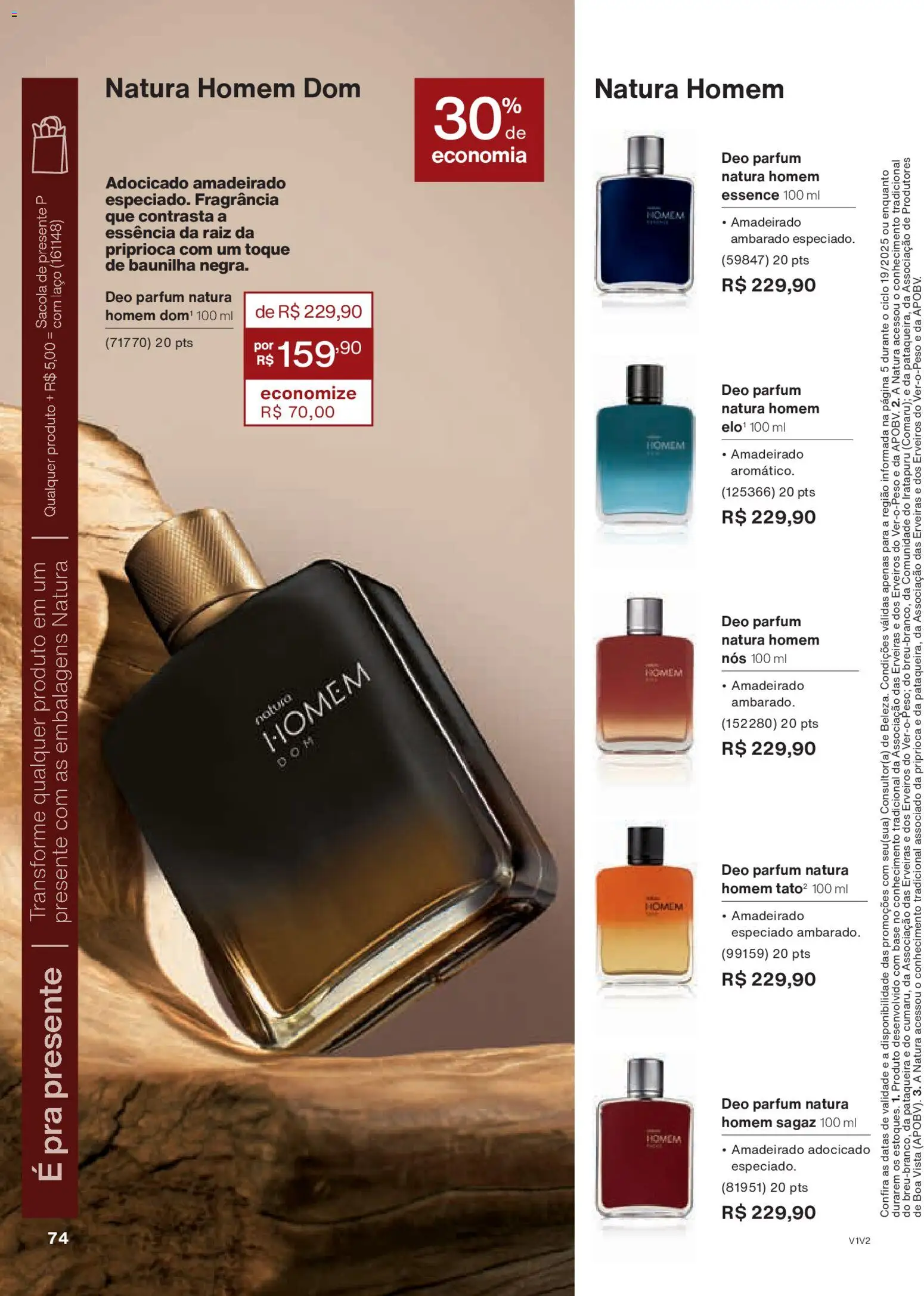 Natura Folheto - válido de 26.11.2025 | Página: 74 | Produtos: Fragrância, Base