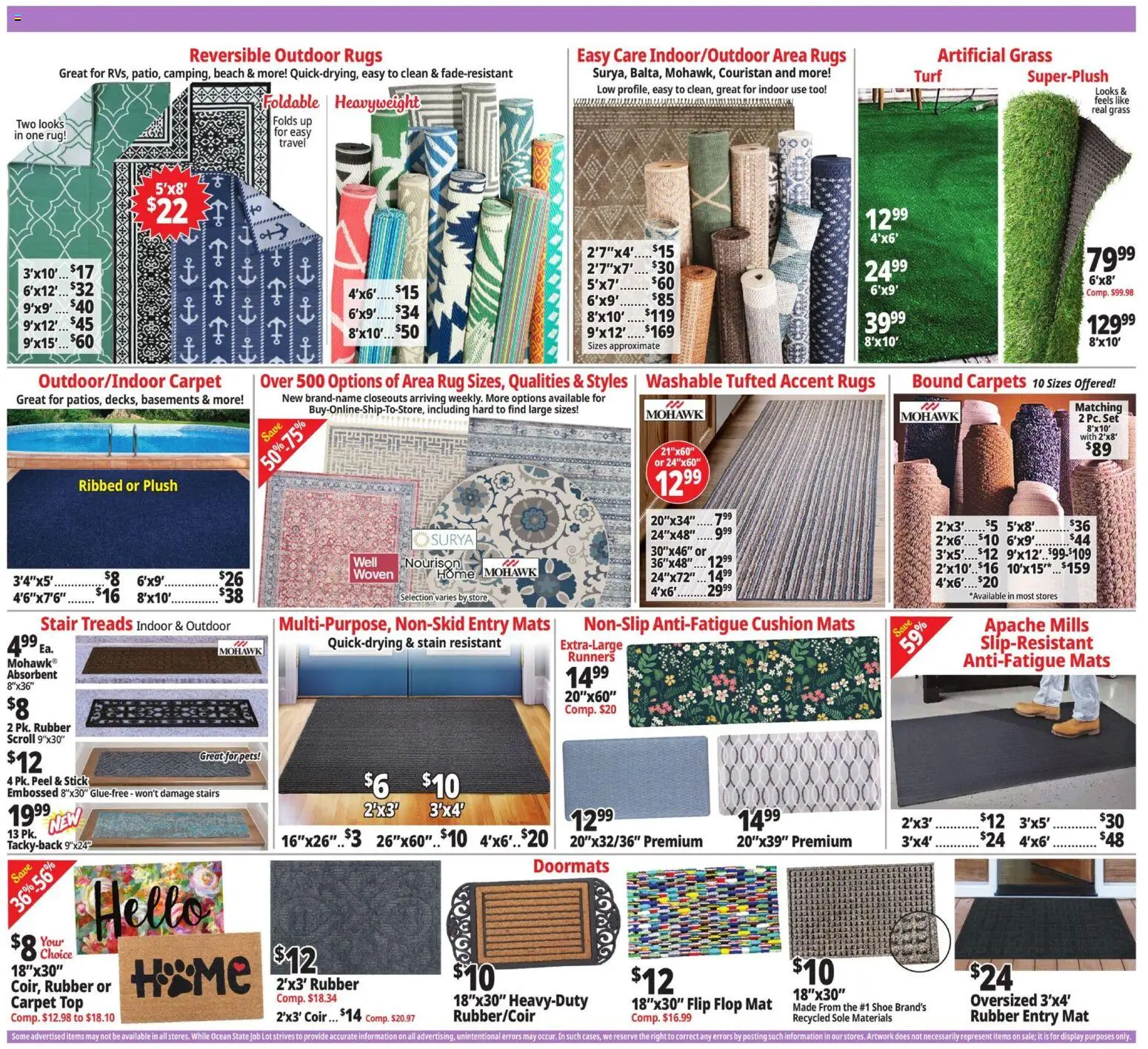 Ocean State Job Lot Weekly Ad - valid from 09.04.2026 | Page: 13 | Products: Carpet, Cushion