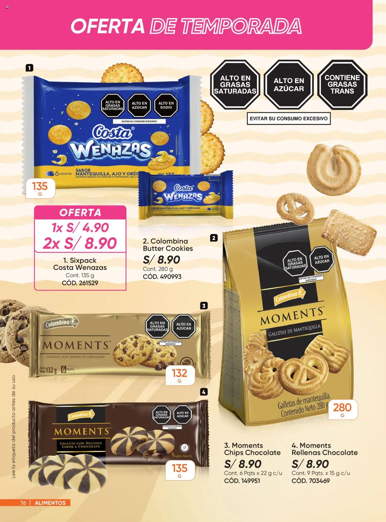 Catálogo Azzorti válido desde 29.09.2025 | Página: 76 | Productos: Mantequilla, Chocolate, Galletas