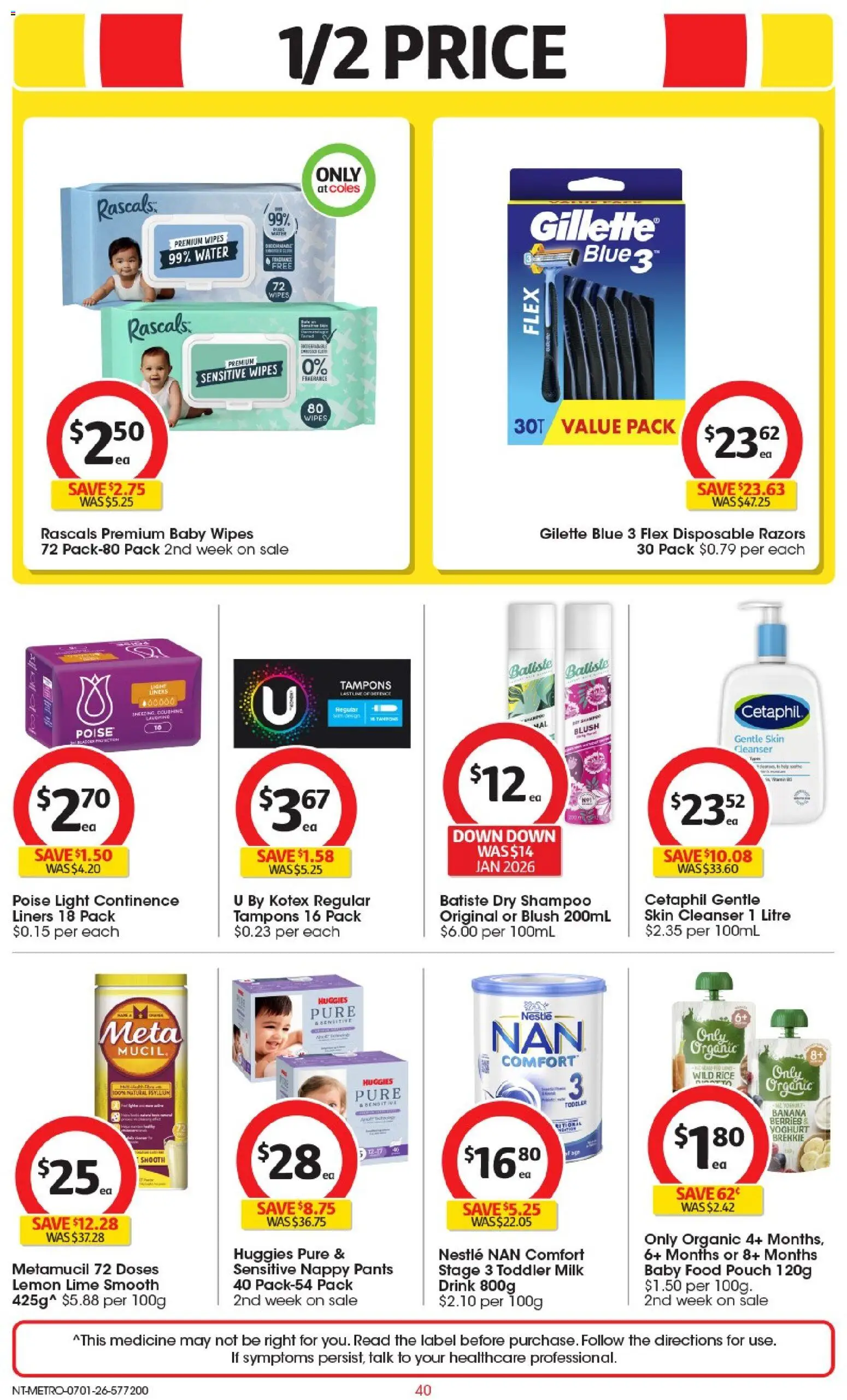 Coles catalogue - valid from 07.01.2026 | Page: 41 | Products: Pants, Lemon, Razors, Tampons