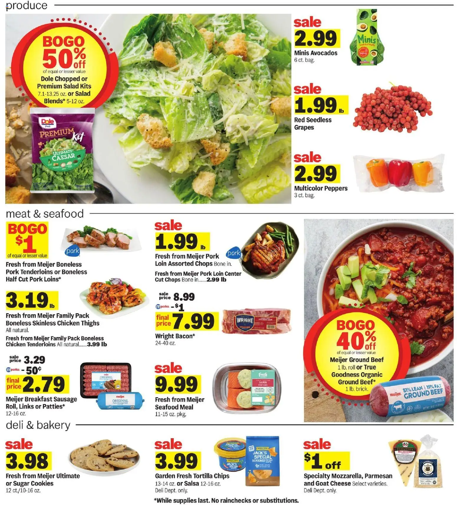 Meijer Weekly Ad - valid from 28.01.2026 | Page: 2 | Products: Beef, Chips, Cookies, Grapes