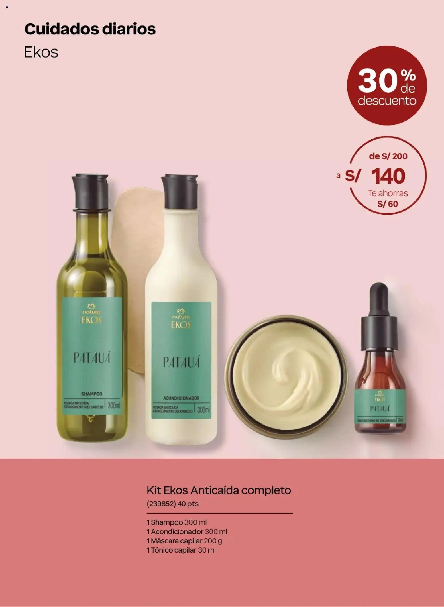 Catálogo Natura válido desde 20.02.2026 | Página: 12 | Productos: Máscara, Acondicionador, Té, Disco