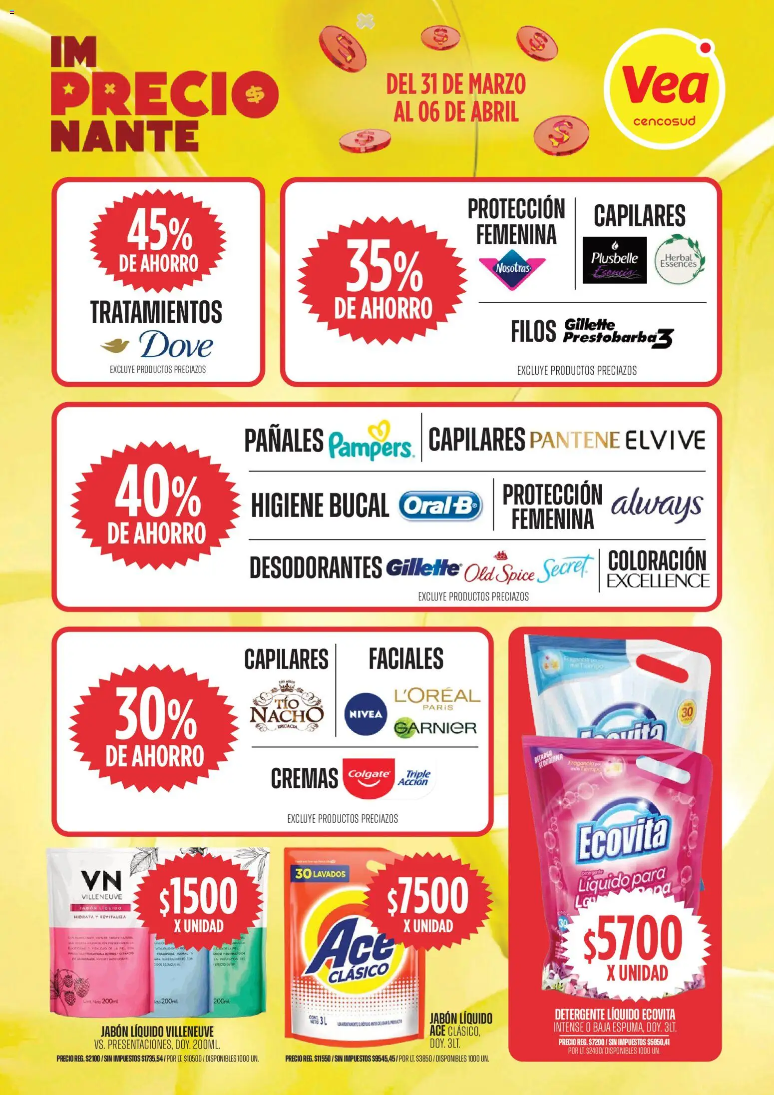 Vea - Oferta imPRECIOnante │ válido desde el 31.03.2026 | Página: 7 | Productos: Fragancia, Jabón líquido, Detergente, Pañales