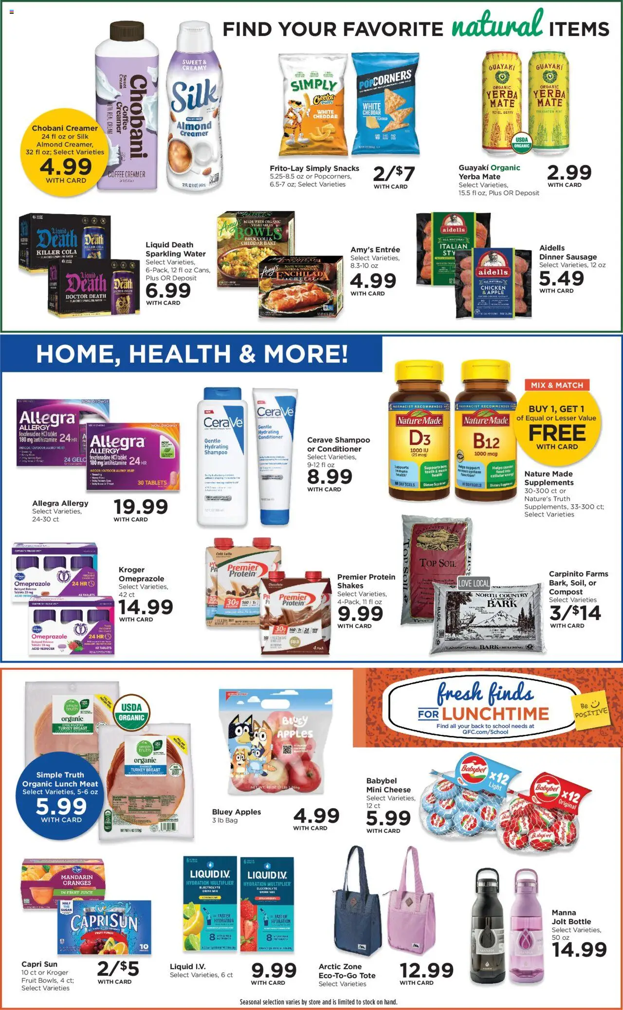 QFC Weekly Ad - OR - valid from 20.08.2025 | Page: 7 | Products: Juice, Apples, Water, Sausage