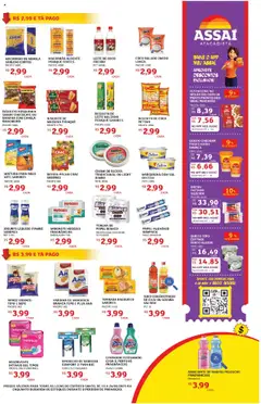 Assaí Atacadista Folheto - válido de 18.08.2025 | Página: 3 | Produtos: Biscoito, Farinha de mandioca, Iogurte, Leite de coco