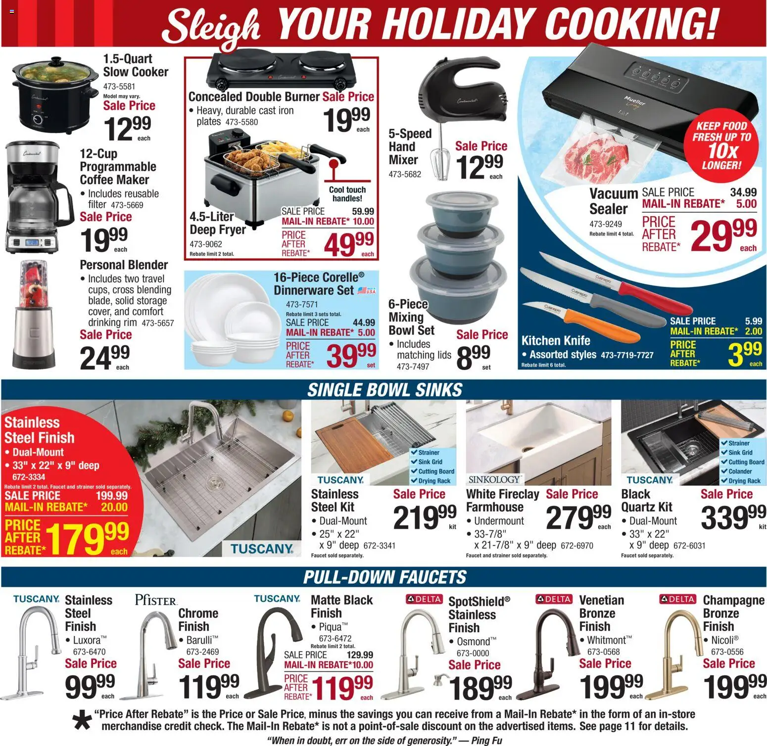 Menards Weekly Ad - valid from 04.12.2025 | Page: 12 | Products: Cooker, Coffee, Coffee maker, Mixer