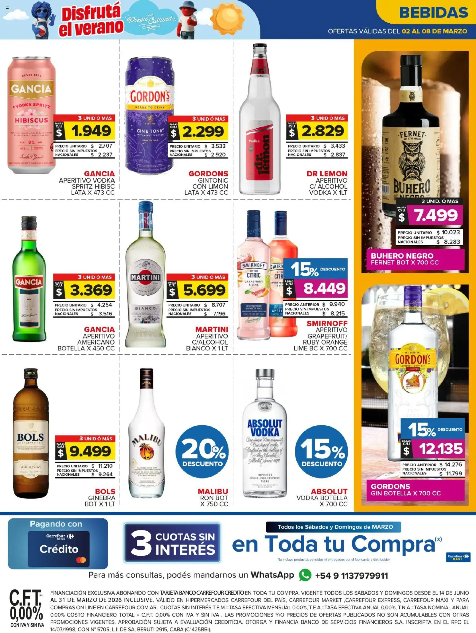 Carrefour Maxi catálogo │ válido desde el 02.03.2026 | Página: 5 | Productos: Vodka, Gin, Limón, Ginebra