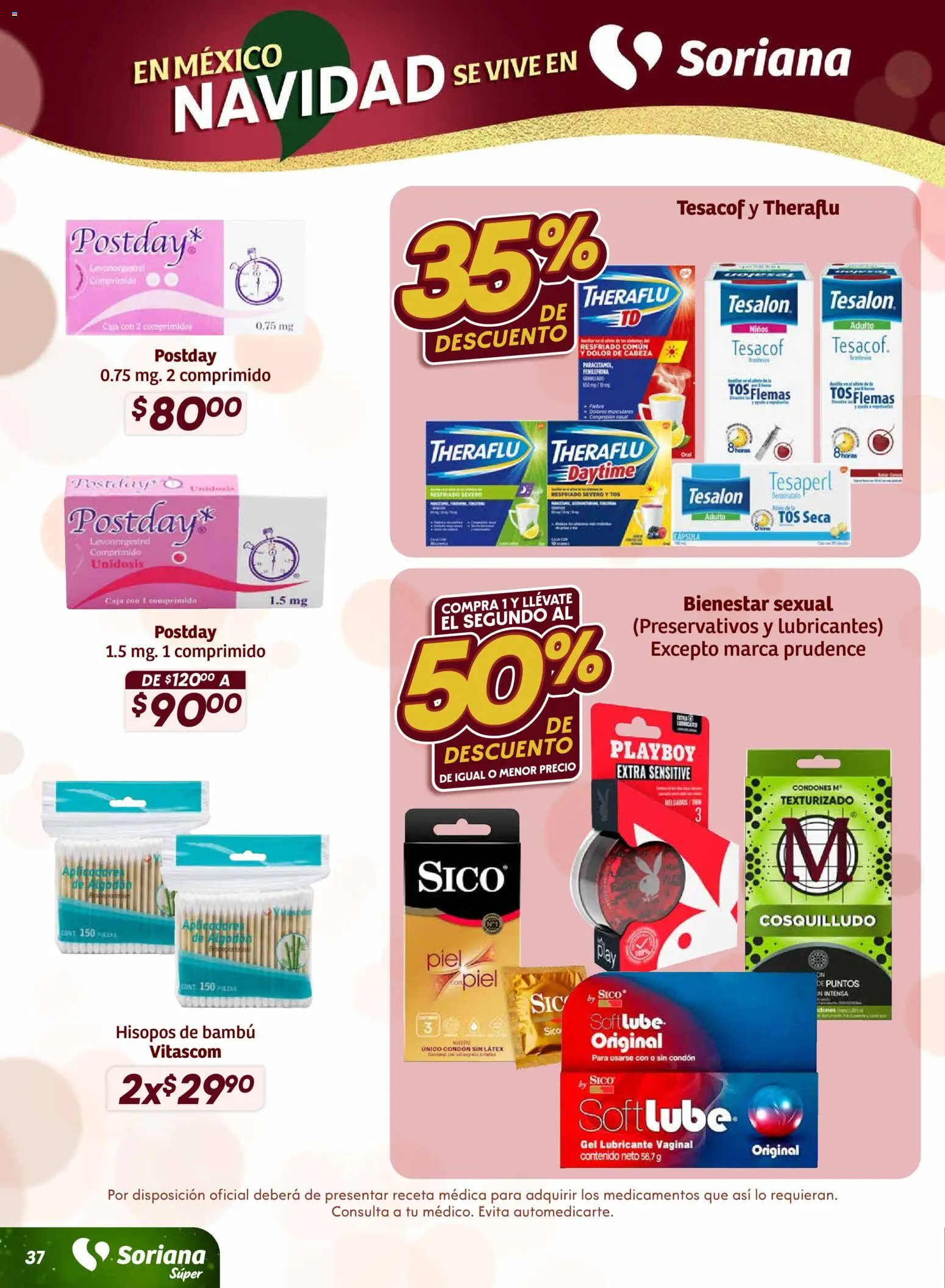 Nuevas ofertas de Soriana válidas en toda la República Mexicana desde el 27.11.2025. ¡Encuentra las mejores ofertas en Soriana - Preciazazaso Súper: Frontera BCN, Son! | Página: 38 | Productos: Preservativos