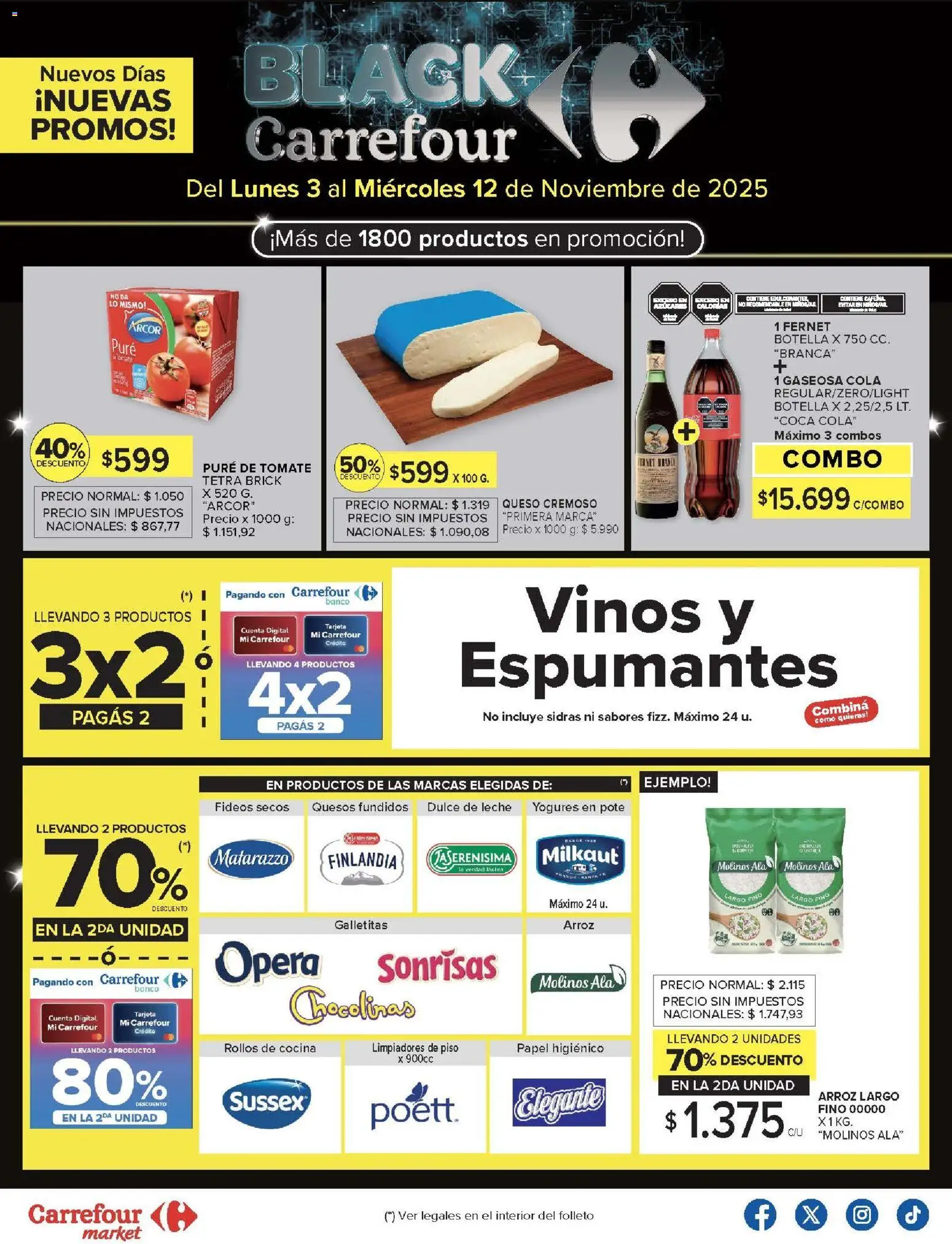Carrefour Market catálogo - Santa Cruz │ válido desde el 03.11.2025 | Página: 1 | Productos: Cocina, Galletitas, Fernet, Arroz