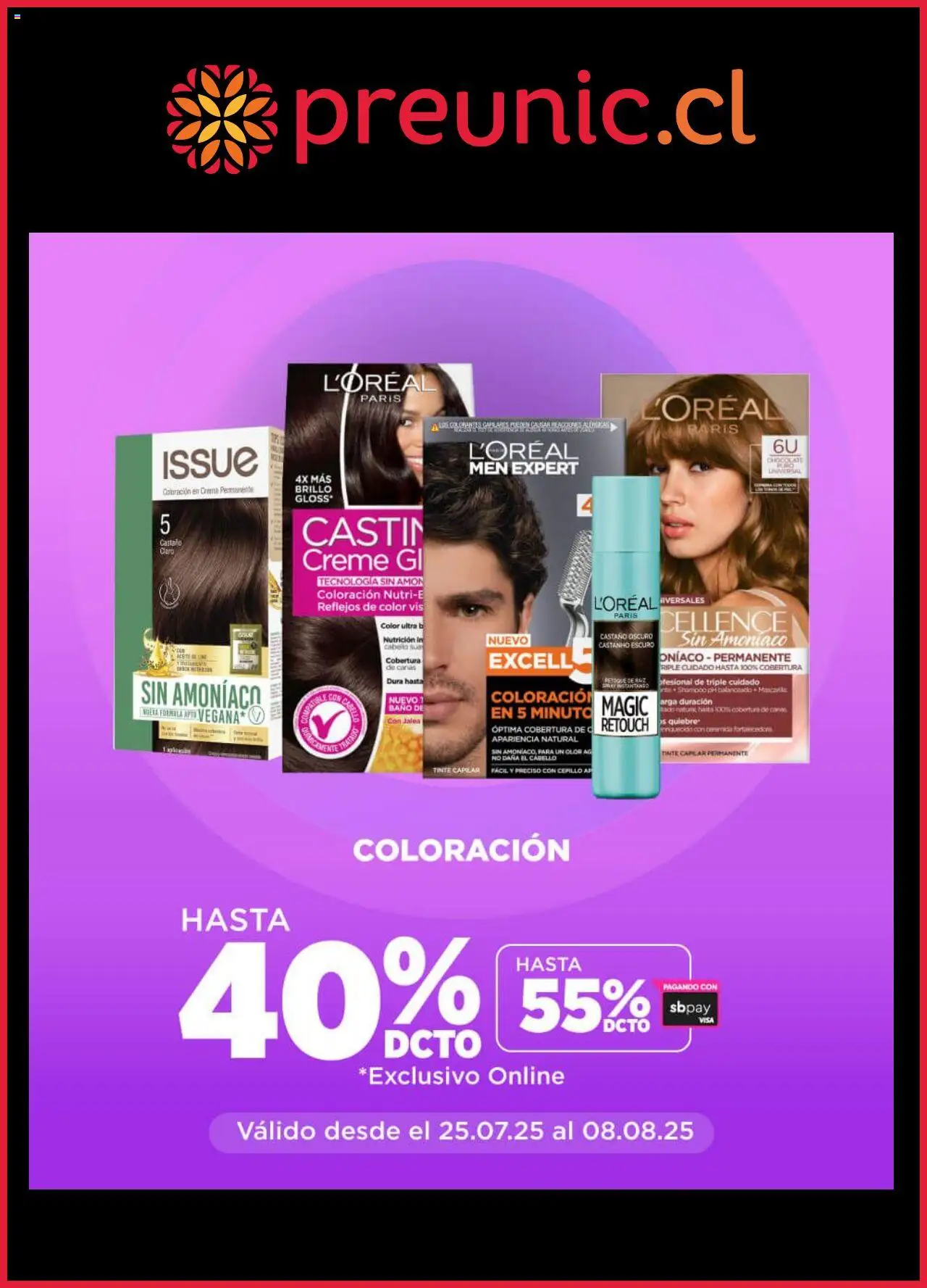 Preunic ofertas  │ válido desde el 31.07.2025 | Página: 7 | Productos: Chocolate, Shampoo, Tinte, Aceite
