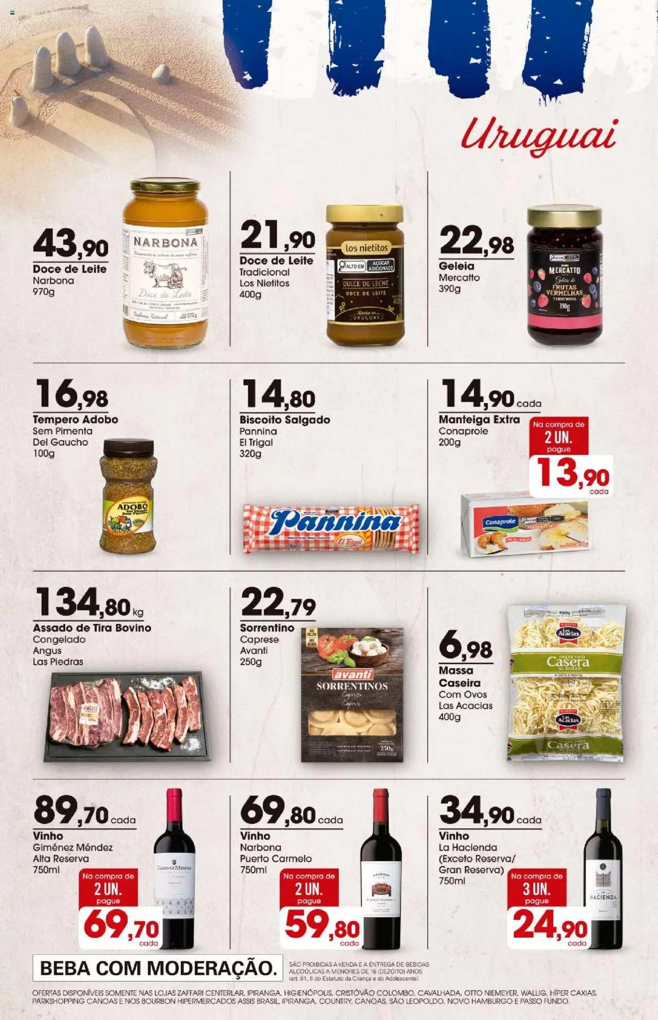 Zaffari Folheto - válido de 07.08.2025 | Página: 10 | Produtos: Biscoito, Ovos, Vinho, Doce de leite
