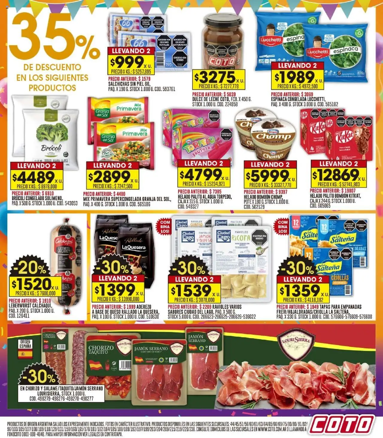 Coto - Ofertas │ válido desde el 29.09.2025 | Página: 7 | Productos: Caja, Dulce de leche, Jamón, Sierra