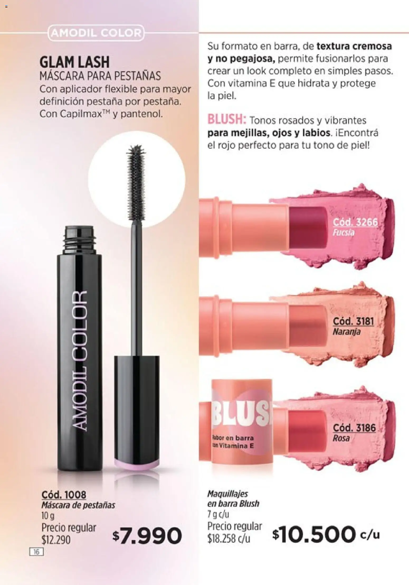 Catálogo Amodil Campaña 1/2026 │ válido desde el 01.01.2026 | Página: 16 | Productos: Flexible, Máscara, Mascara de pestañas