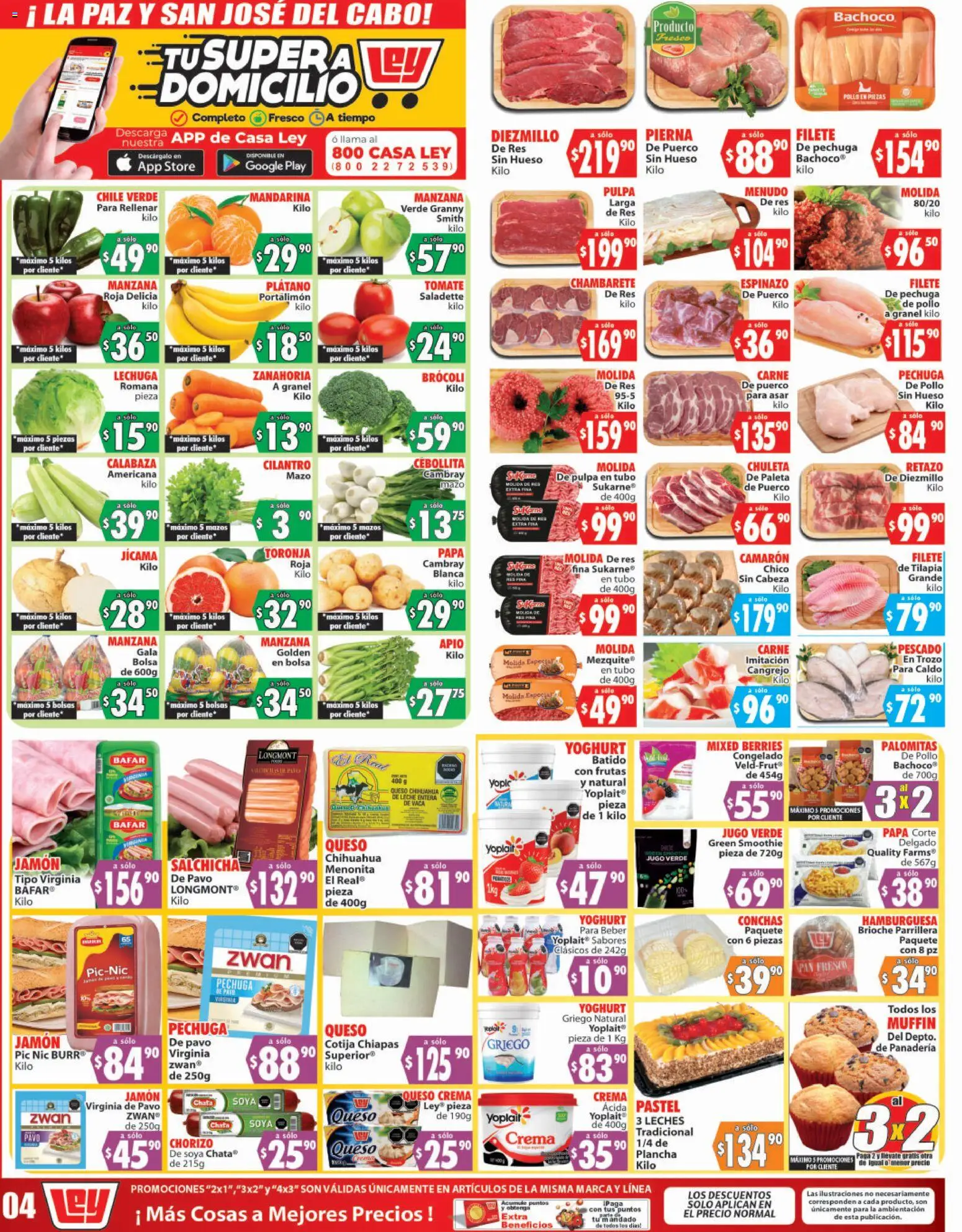 Nuevas ofertas de Casa Ley válidas en toda la República Mexicana desde el 03.01.2026. ¡Encuentra las mejores ofertas en Casa Ley folleto Autoservicio! | Página: 2 | Productos: Plátano, Lechuga, Chorizo, Plancha