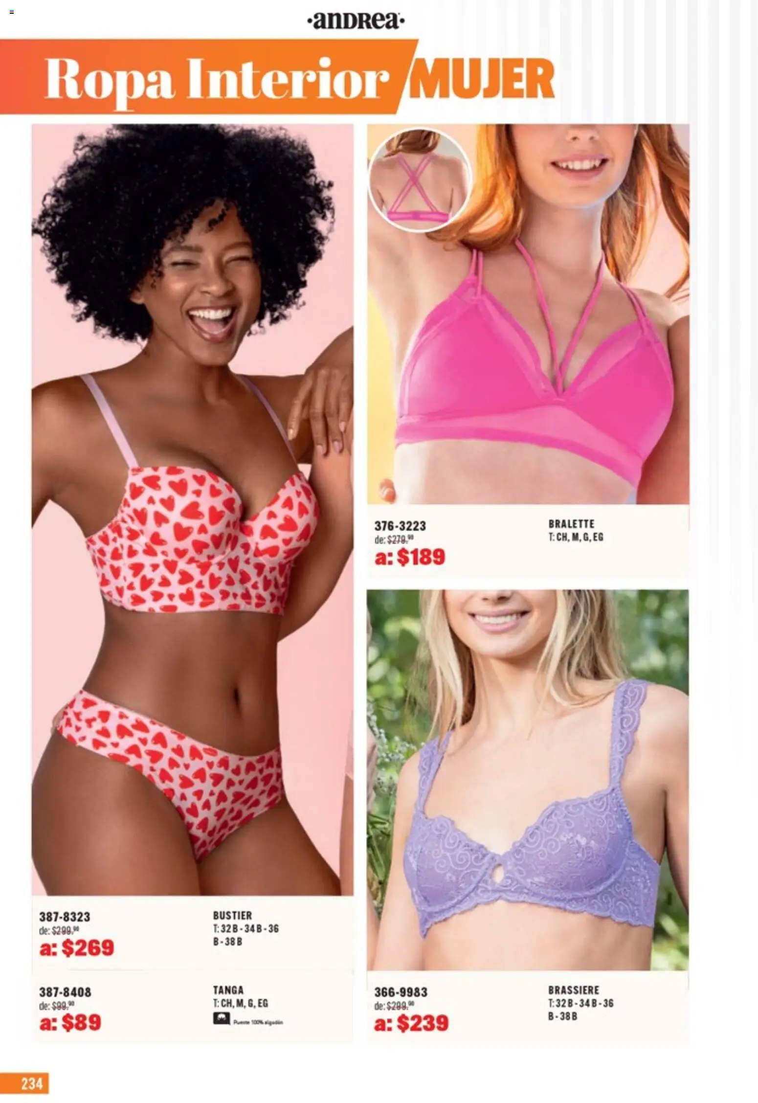 Nuevas ofertas de Andrea válidas en toda la República Mexicana desde el 05.04.2026. ¡Encuentra las mejores ofertas en Andrea catálogo Outlet! | Página: 234 | Productos: Ropa, Ropa interior
