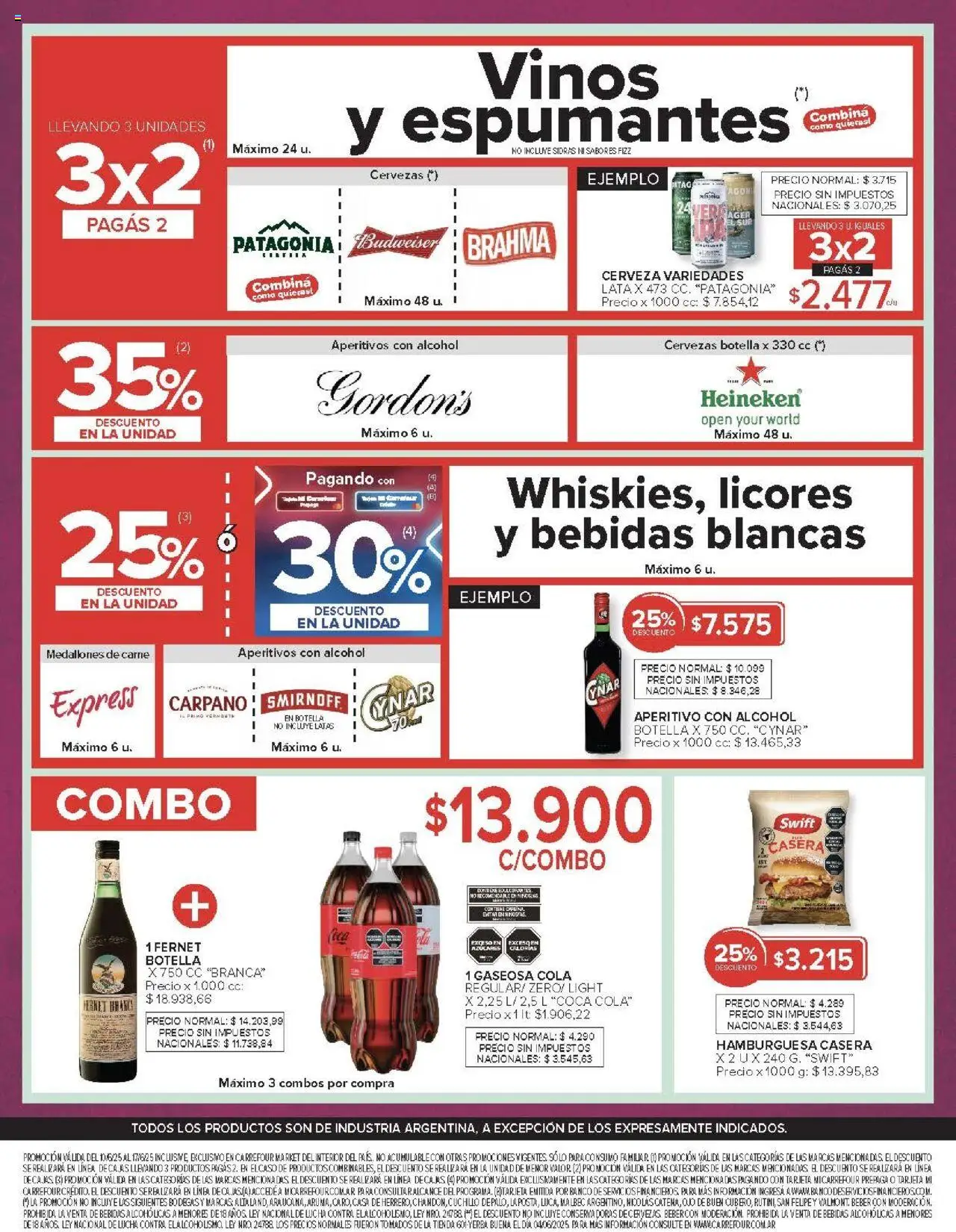 Carrefour Market catálogo - Córdoba │ válido desde el 10.06.2025 | Página: 3 | Productos: Botella, Banco, Fernet, Cerveza