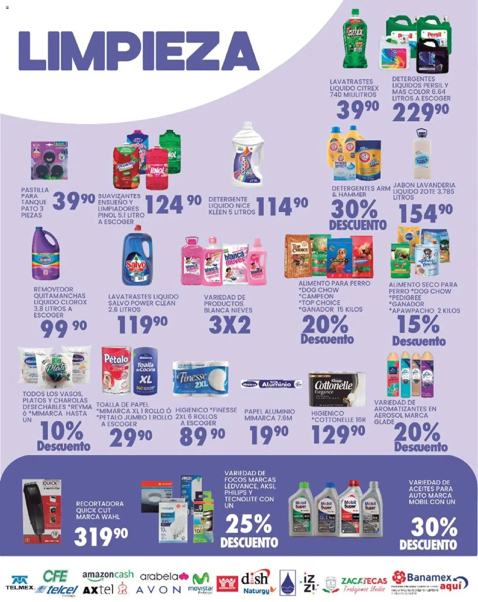 Nuevas ofertas de Alsuper válidas en toda la República Mexicana desde el 20.02.2026. ¡Encuentra las mejores ofertas en Alsuper folleto Zacatecas! | Página: 5 | Productos: Quitamanchas, Toalla, Top, Jabón