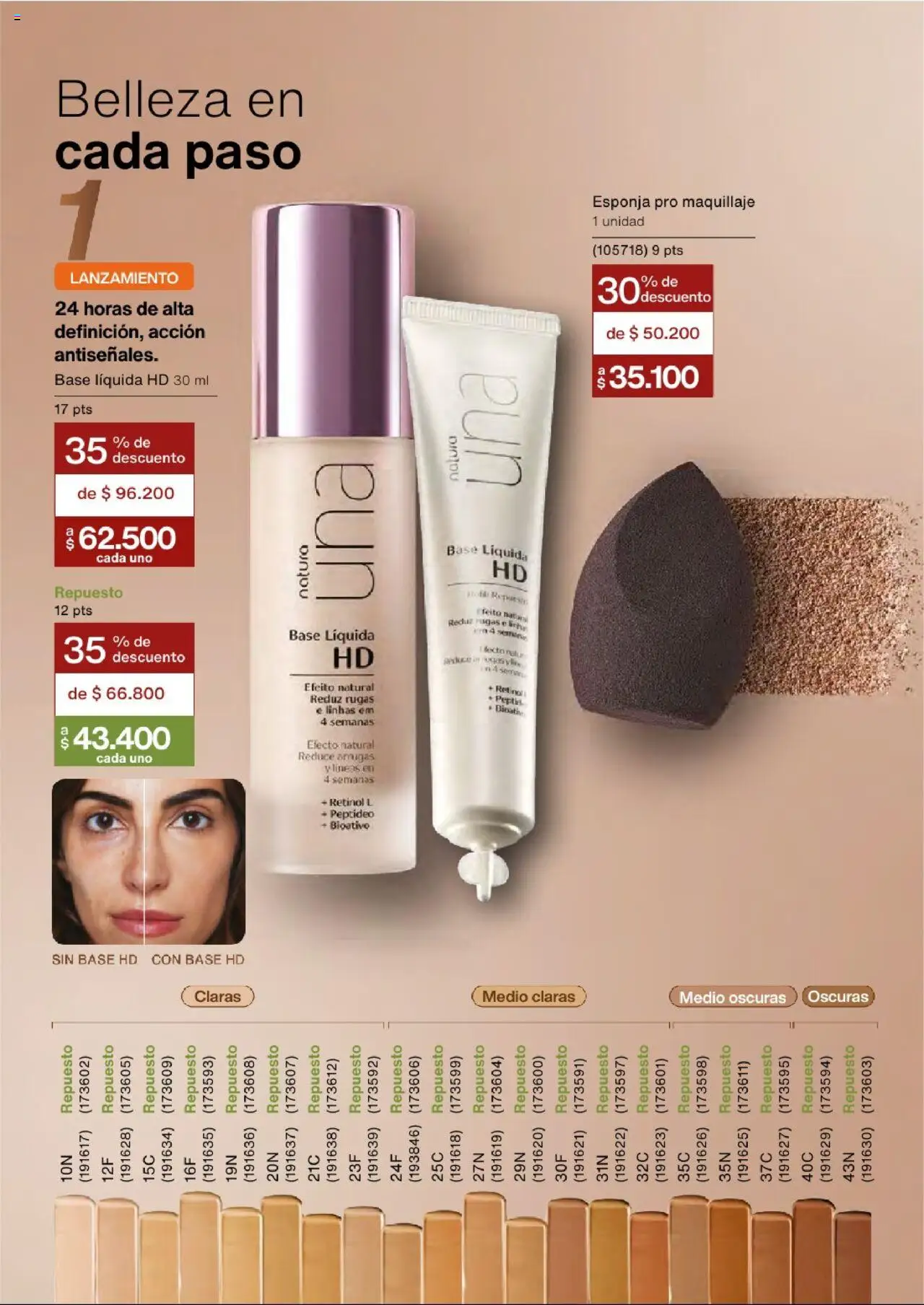 Natura revista - valida desde el 24.09.2025 | Página: 63 | Productos: Esponja, Maquillaje