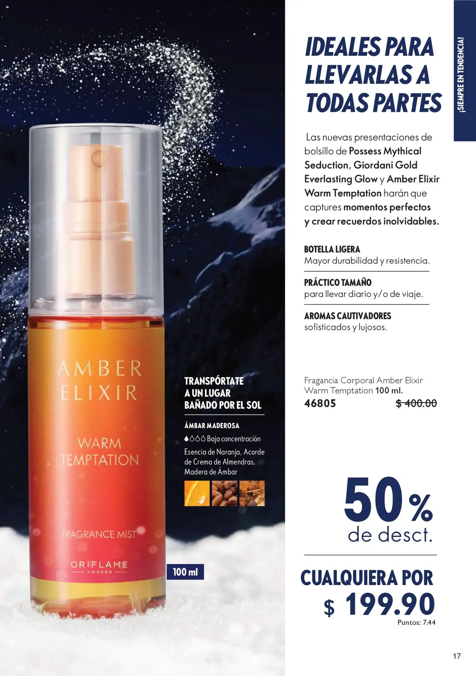 Nuevas ofertas de Oriflame válidas en toda la República Mexicana desde el 06.12.2025. ¡Encuentra las mejores ofertas en Oriflame campaña 12 2025! | Página: 17 | Productos: Crema, Botella, Fragancia