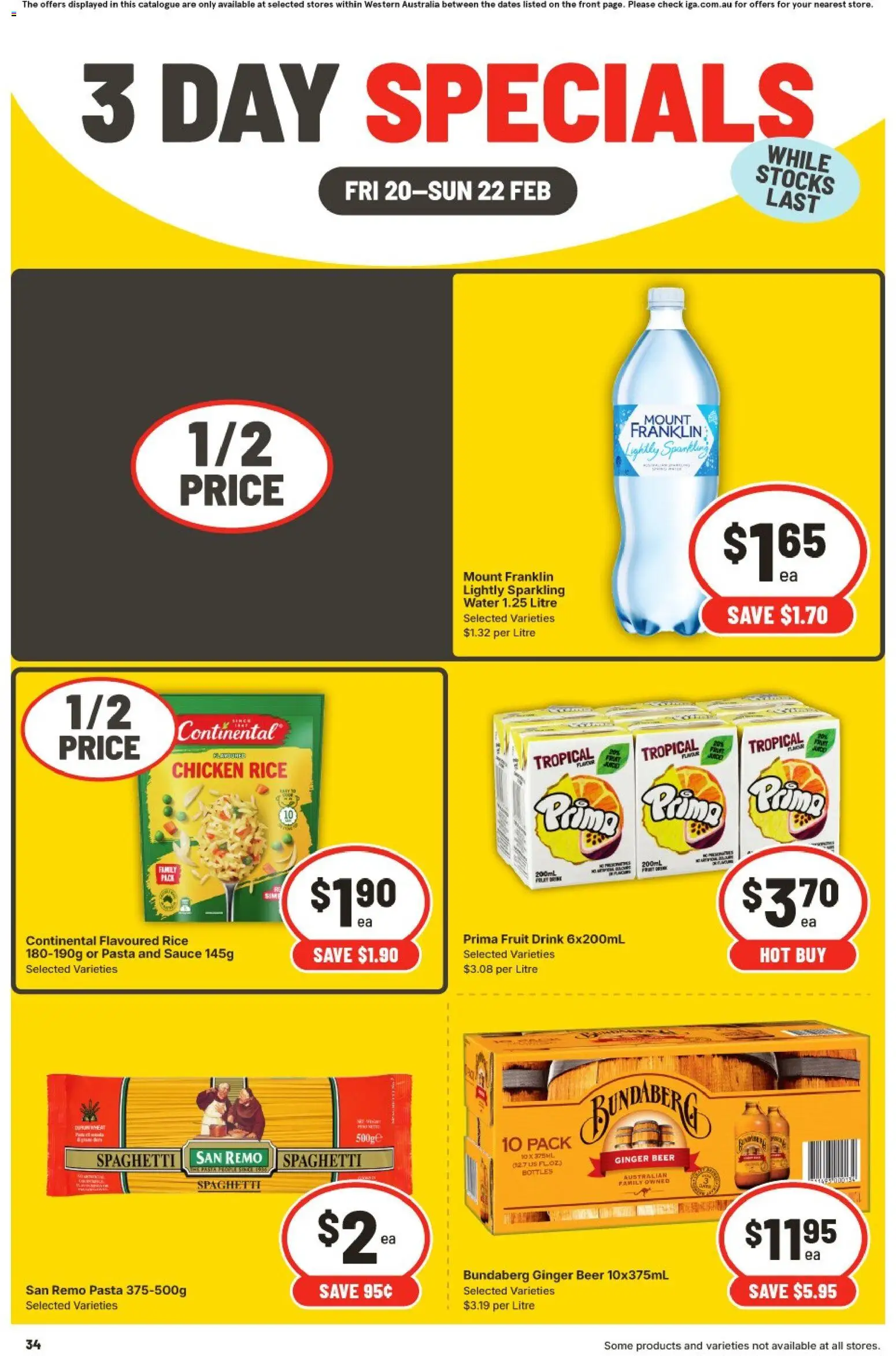 IGA catalogue - valid from 20.02.2026 | Page: 2 | Products: Ginger, Pasta, Water, Sauce