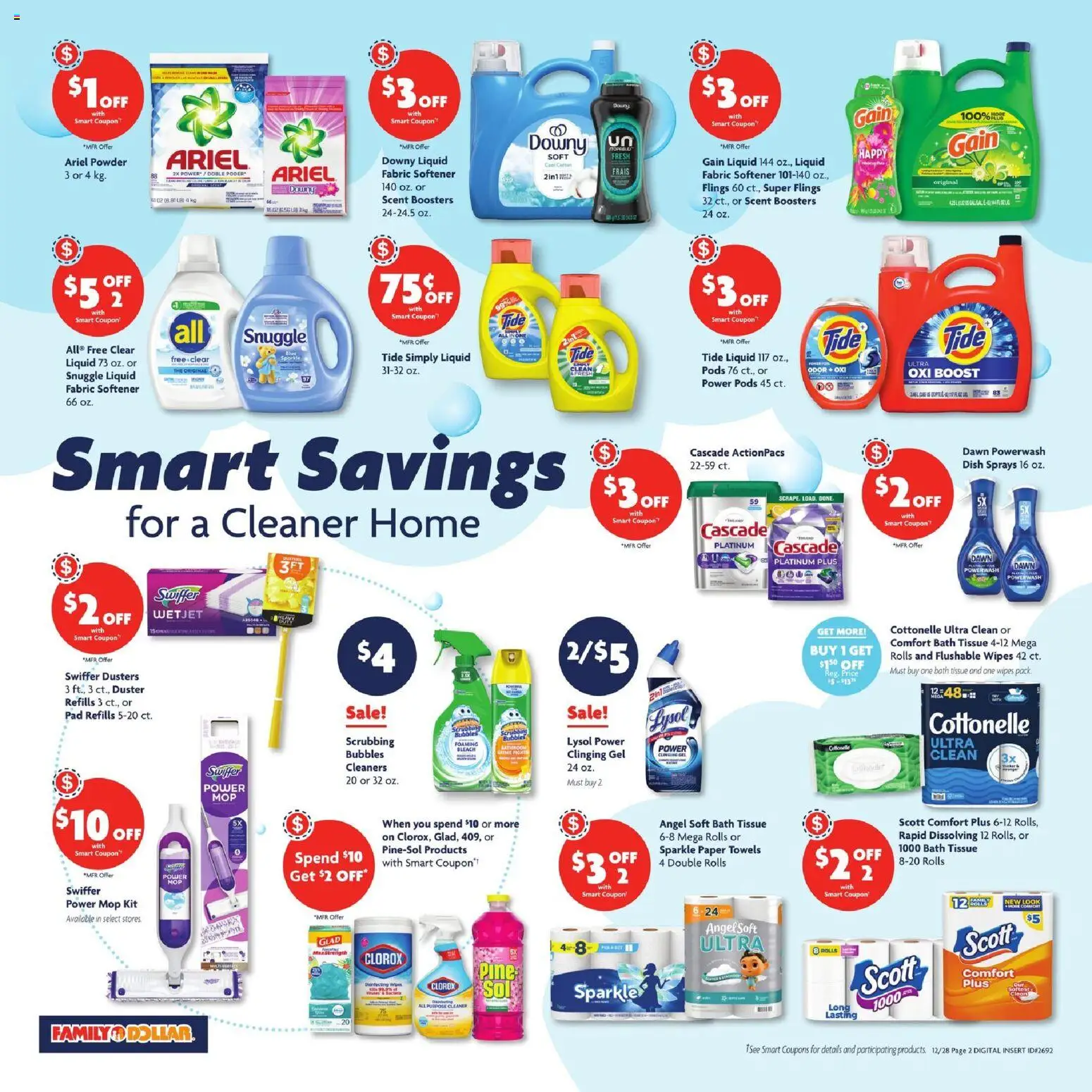 Family Dollar Current Ad - TX - valid from 28.12.2025 | Page: 8 | Products: Bath, Powder, Fabric softener