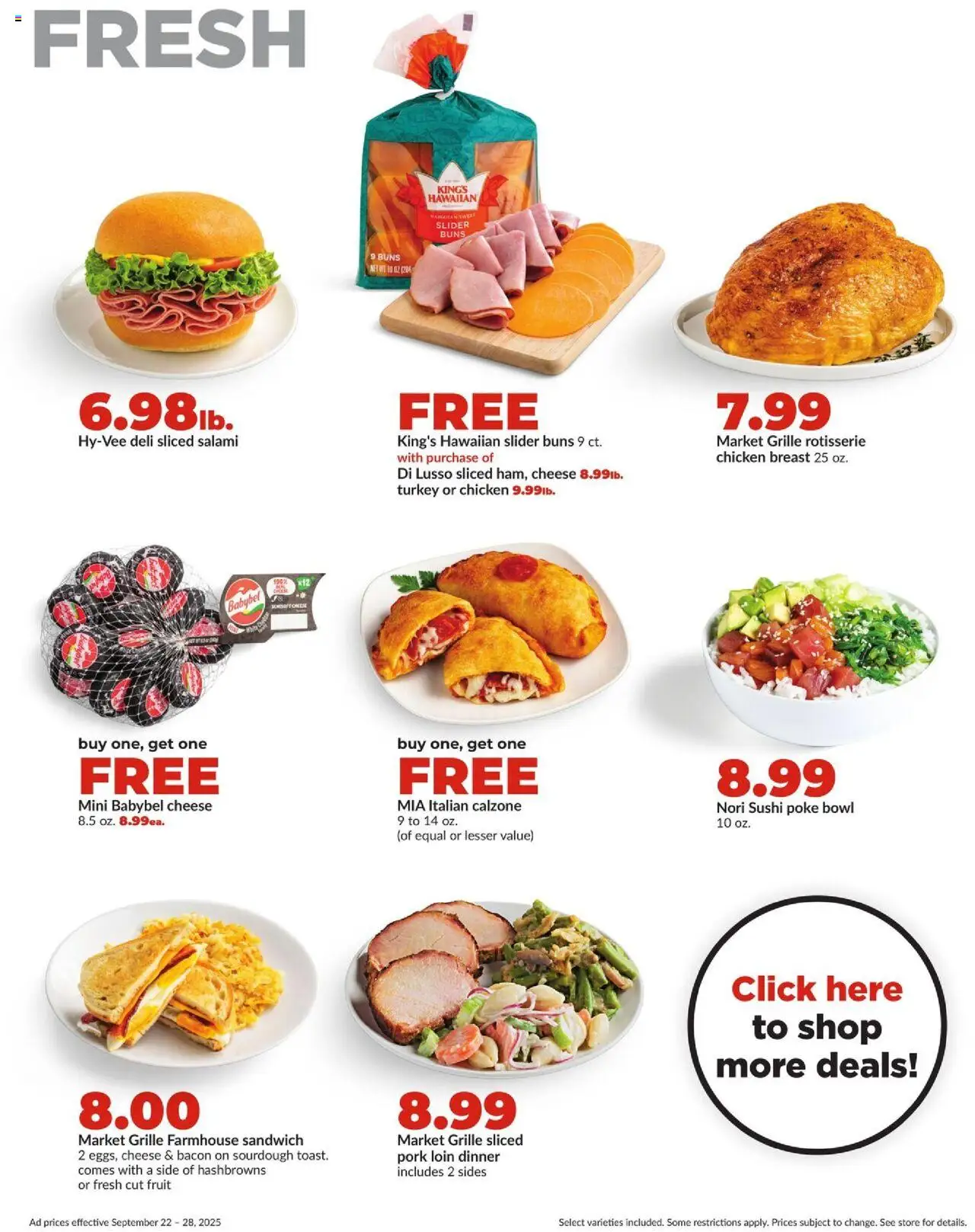 HyVee Weekly Ad - valid from 22.09.2025 | Page: 15 | Products: Cheese, Salami, Pork