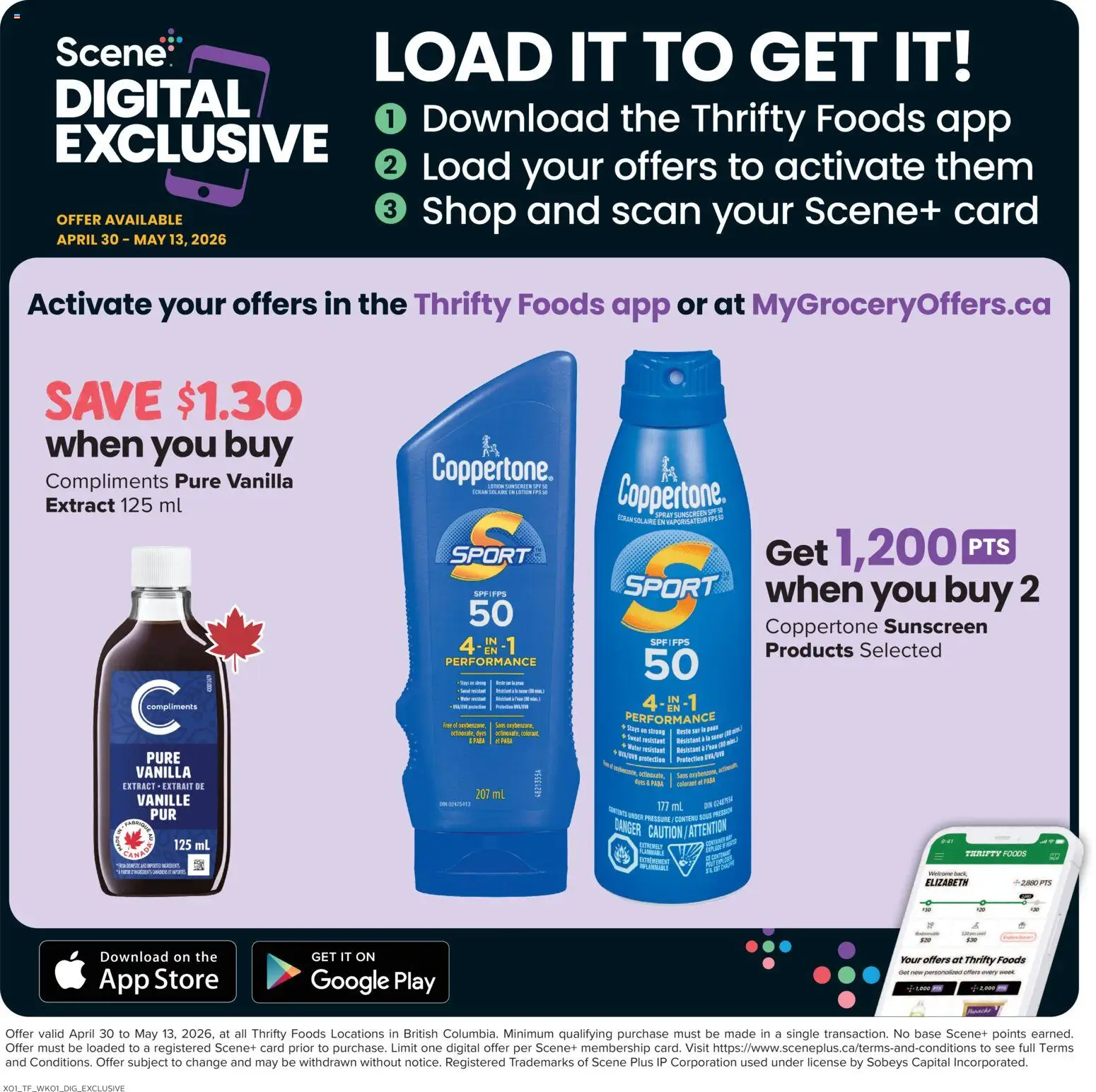 Thrifty Foods flyer valid from 30.04.2026 | Page: 12 | Products: Sunscreen