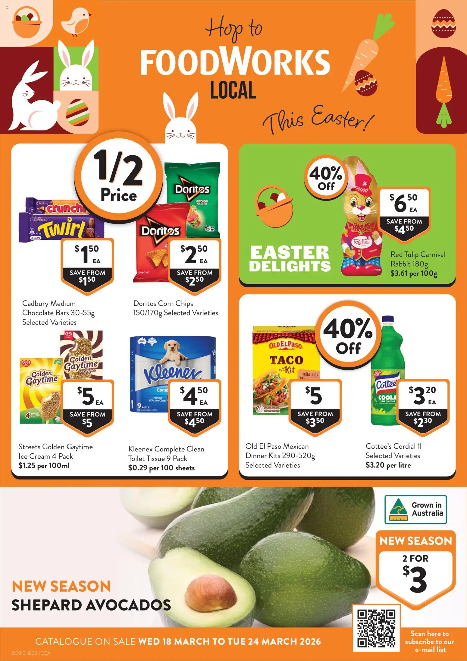 Foodworks catalogue - valid from 11.03.2026 | Page: 1 | Products: Kits, Chocolate, Chips, Cream
