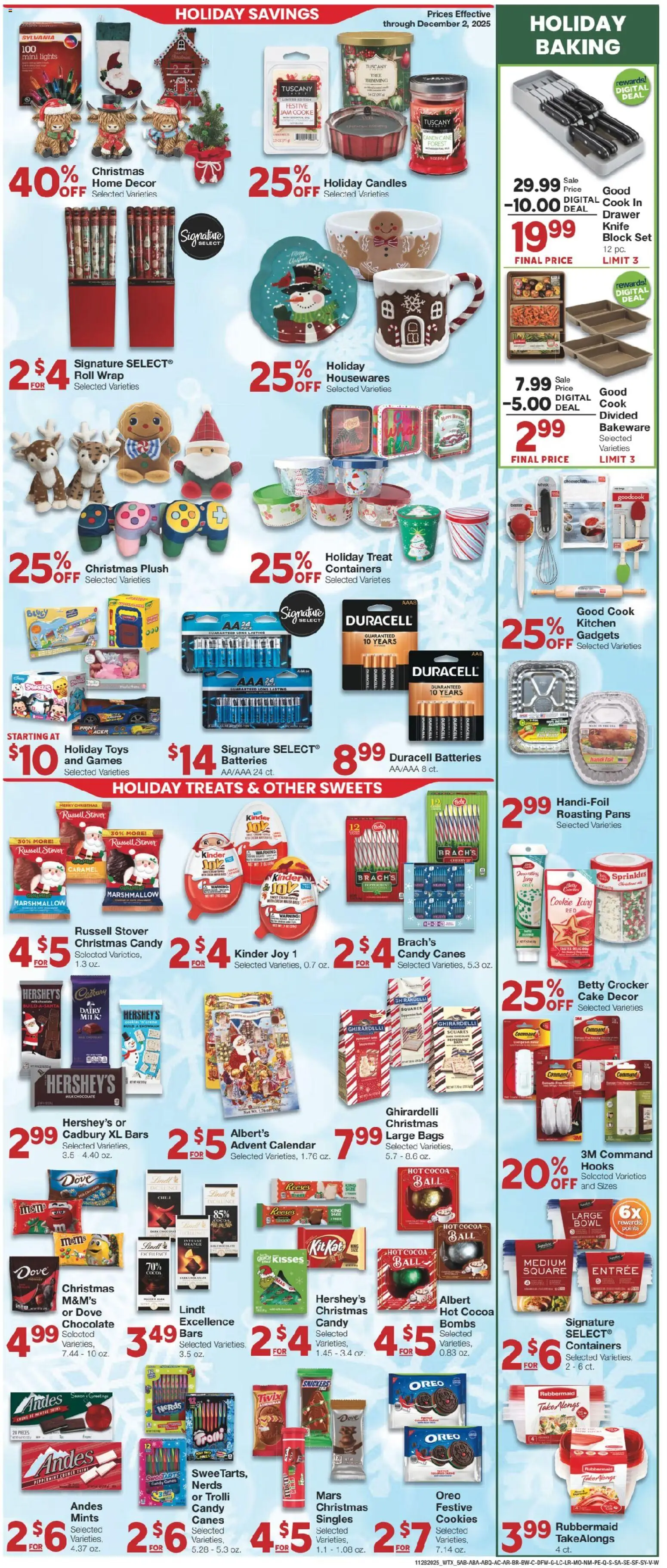 United Supermarkets Weekly Ad - valid from 28.11.2025 | Page: 5 | Products: Milk, Chocolate, Cookies, Sheet