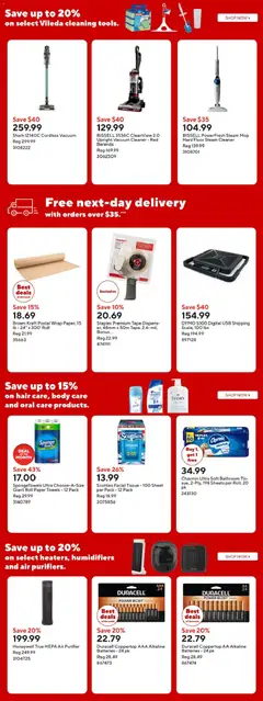 Preview of Staples weekly flyer / circulaire from shop Staples valid from 20.03.2026 | Page: 16 | Products: Vacuum cleaner, Air purifier, Sponge