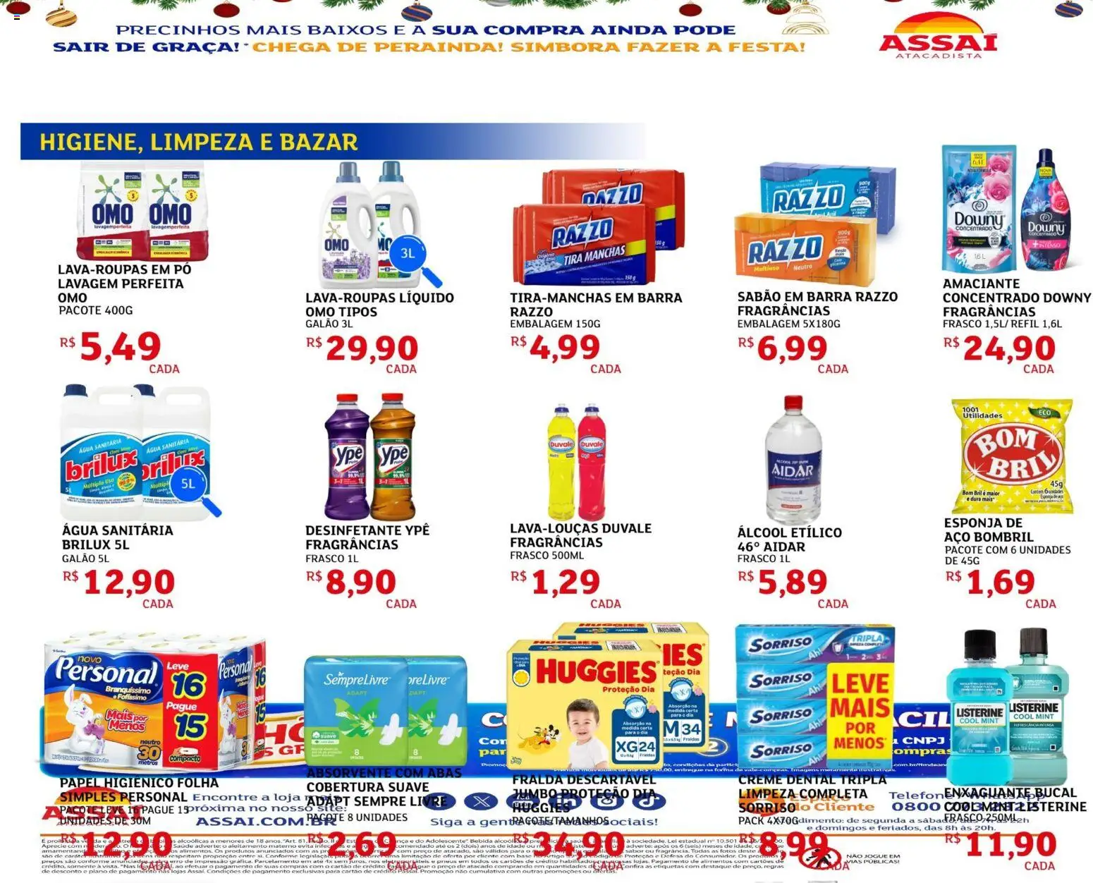 Assaí Atacadista Folheto - válido de 17.12.2025 | Página: 4 | Produtos: Pó, Esponja, Absorvente, Desinfetante