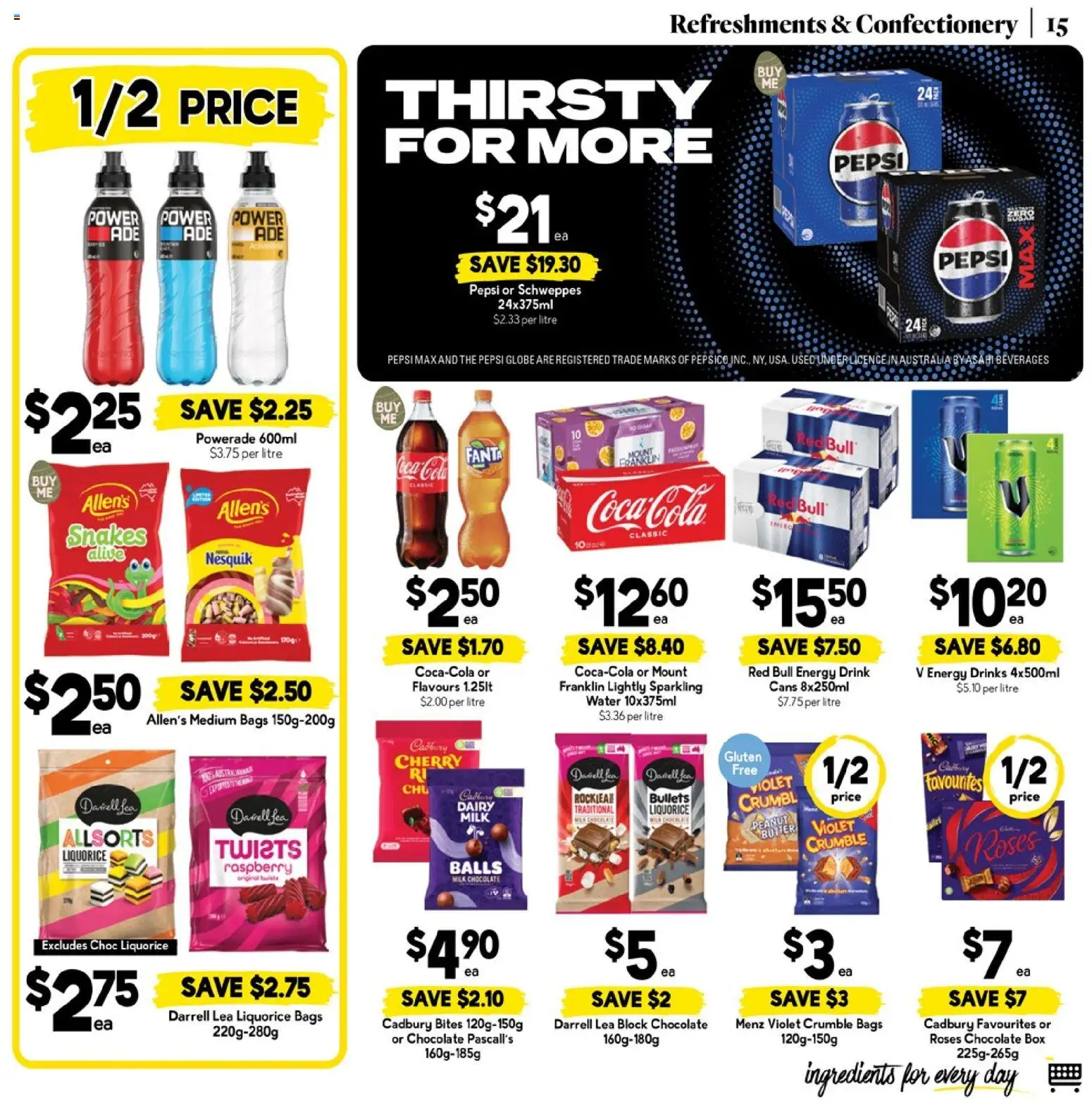 Drakes catalogue - valid from 11.03.2026 | Page: 15 | Products: Dairy, Energy drink, Coca Cola, Raspberry