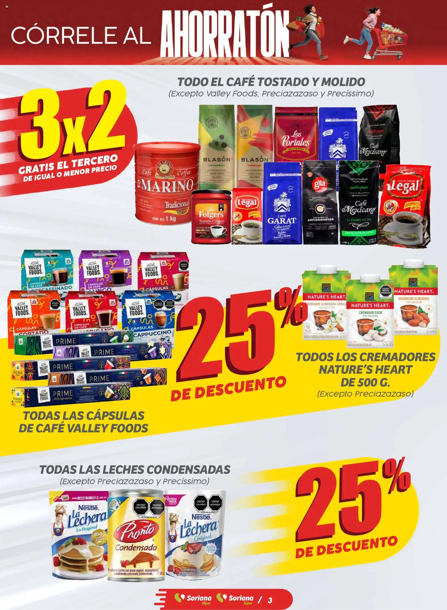 Nuevas ofertas de Soriana válidas en toda la República Mexicana desde el 30.10.2025. ¡Encuentra las mejores ofertas en Soriana - Ahorratón Soriana Súper Nacional! | Página: 3 | Productos: Azúcar, Café, Almendra