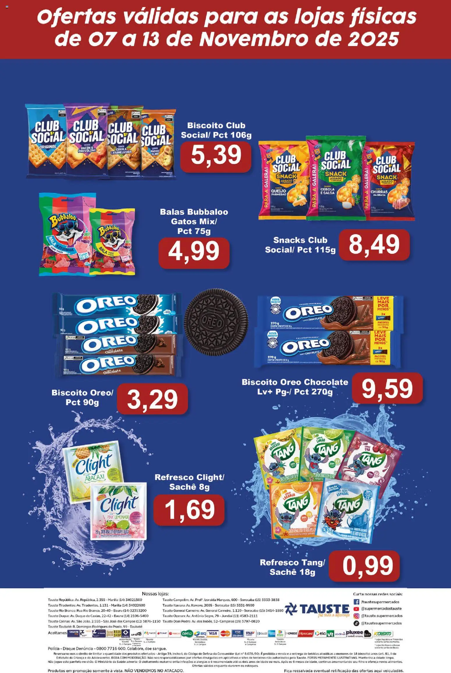 Tauste Folheto - válido de 07.11.2025 | Página: 2 | Produtos: Biscoito, Parmesão, Abacaxi, Bala