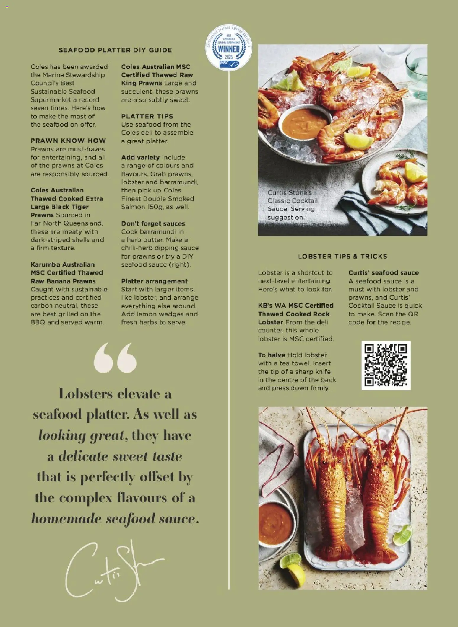 Coles catalogue - valid from 05.11.2025 | Page: 13 | Products: Lobster, Sauce, Sustainable, Press